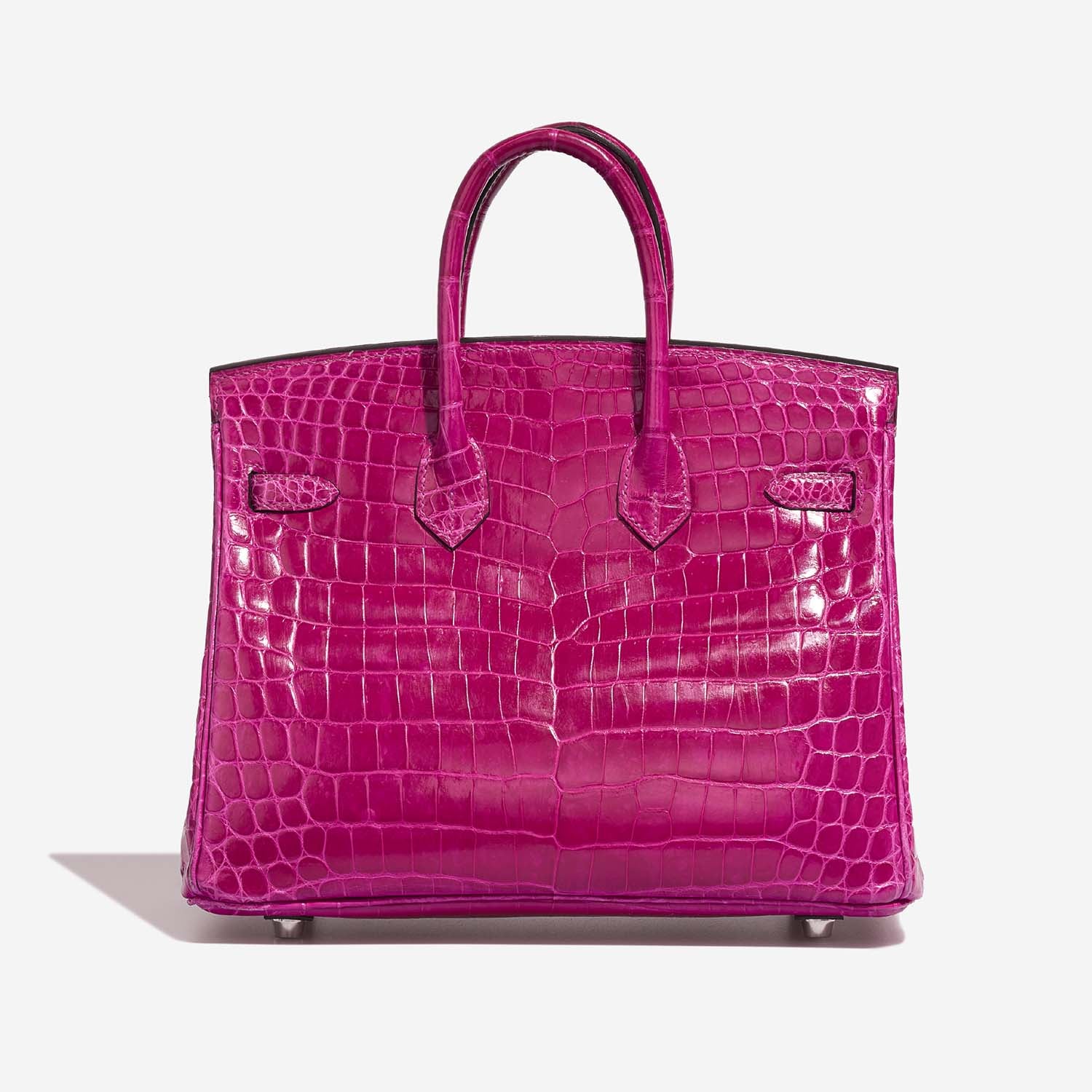 Birkin 25 Niloticus Crocodile Rose Pourpre PHW - Image 2