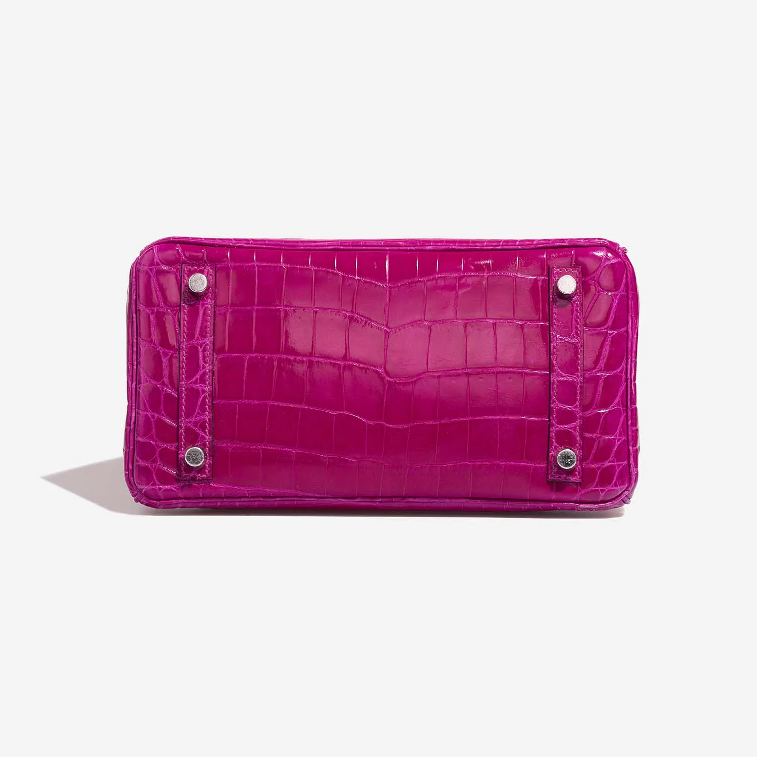 Birkin 25 Niloticus Crocodile Rose Pourpre PHW - Image 5