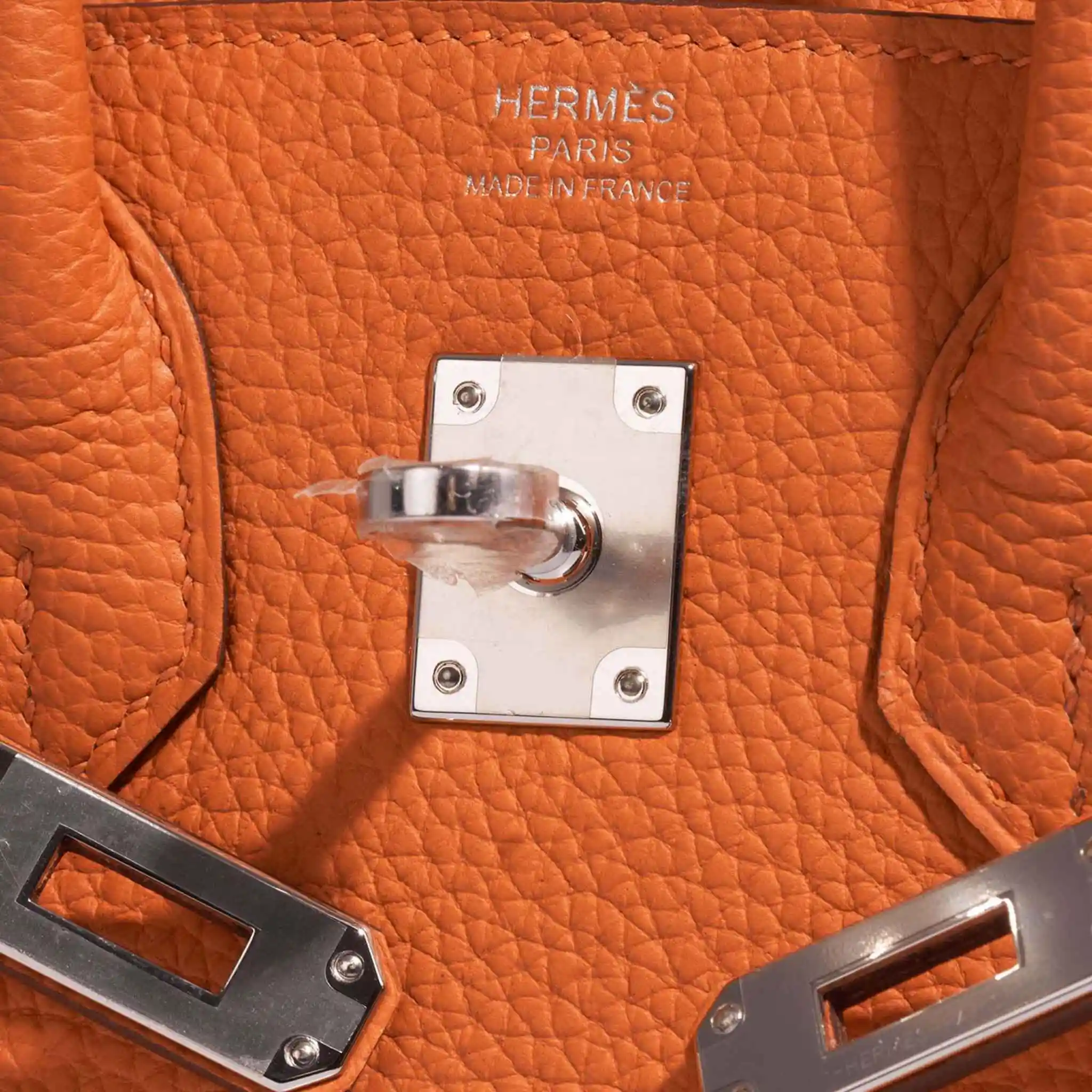 Birkin 25 Togo Orange H PHW - Image 4