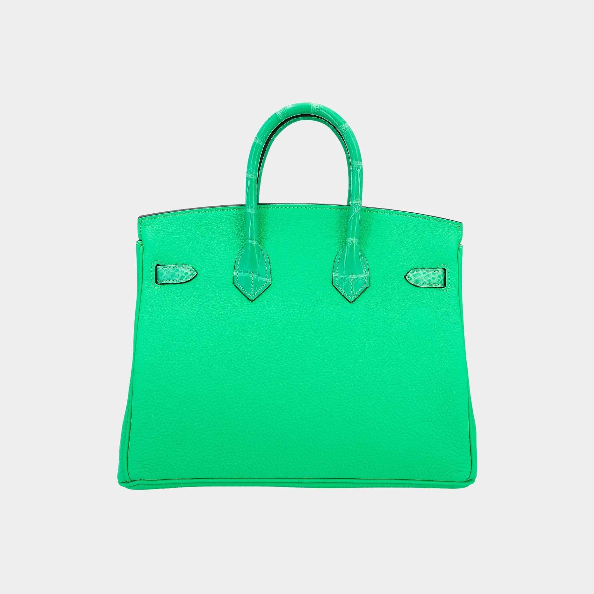 Birkin 25 Touch Togo-Matte Alligator Vert Comics PHW - Image 2