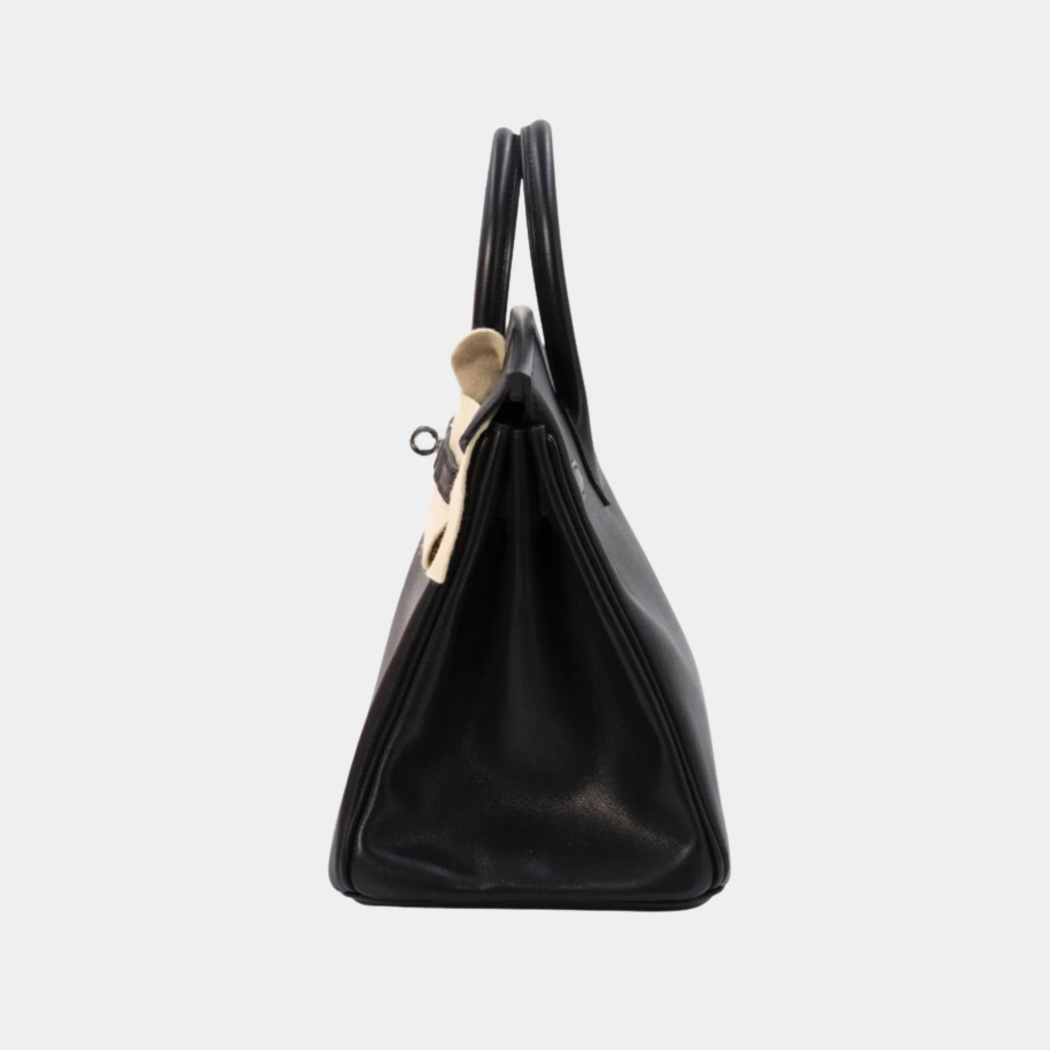 Birkin 25 Volupto Leather Black PHW - Image 3