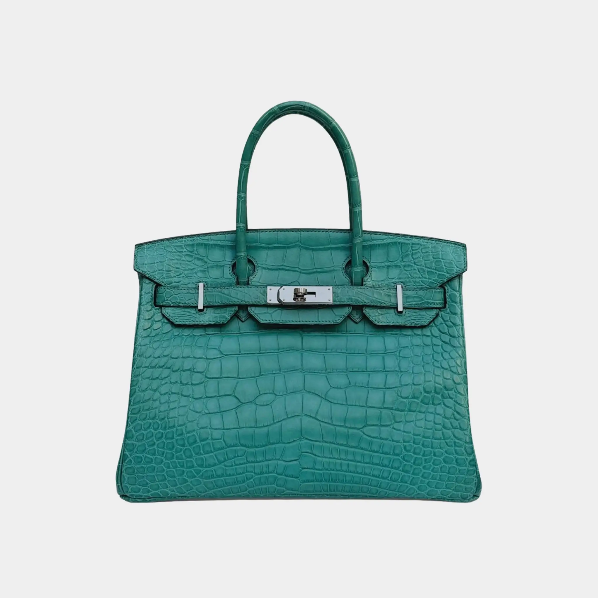 Birkin 30 Niloticus Crocodile Bleu Paon PHW