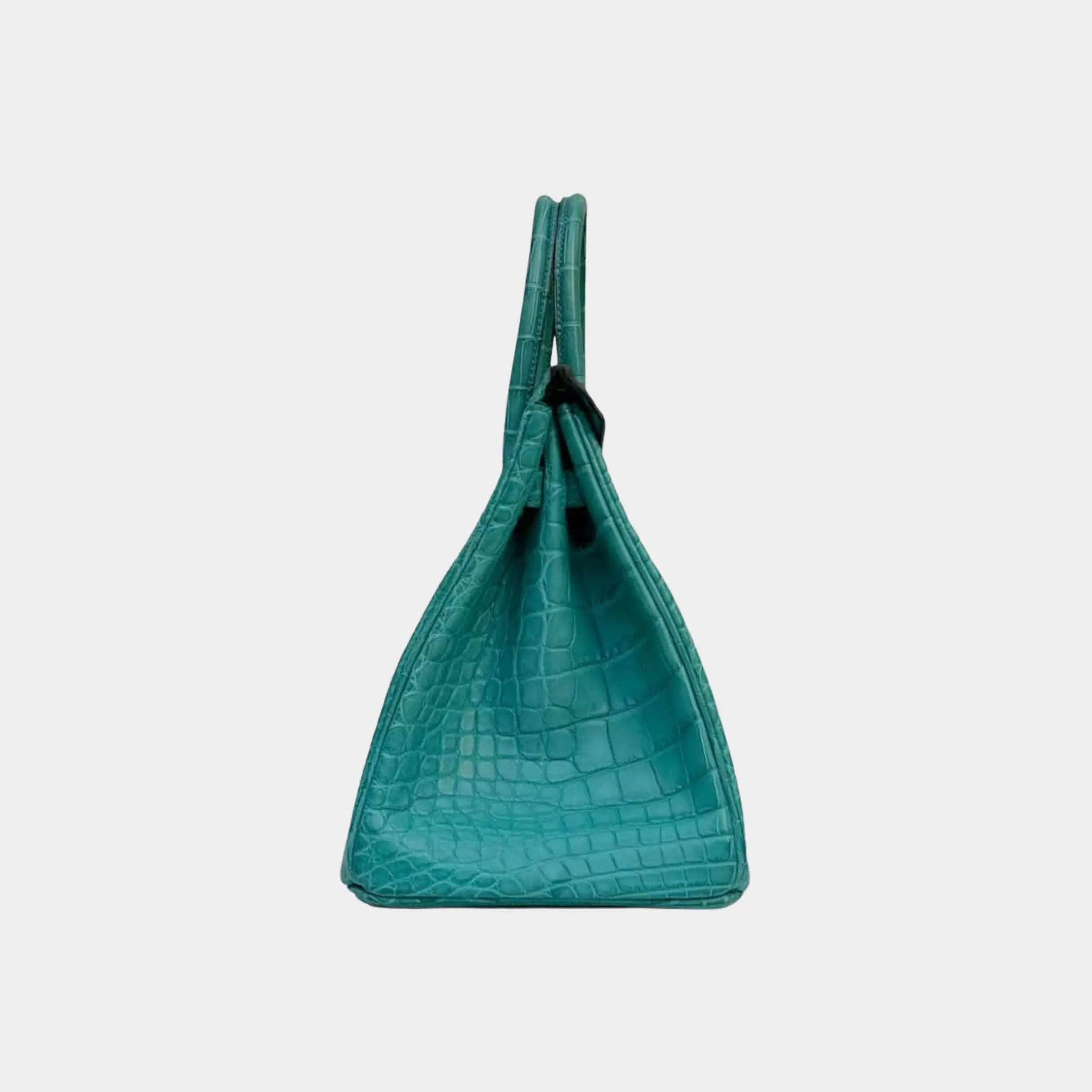 Birkin 30 Niloticus Crocodile Bleu Paon PHW - Image 2