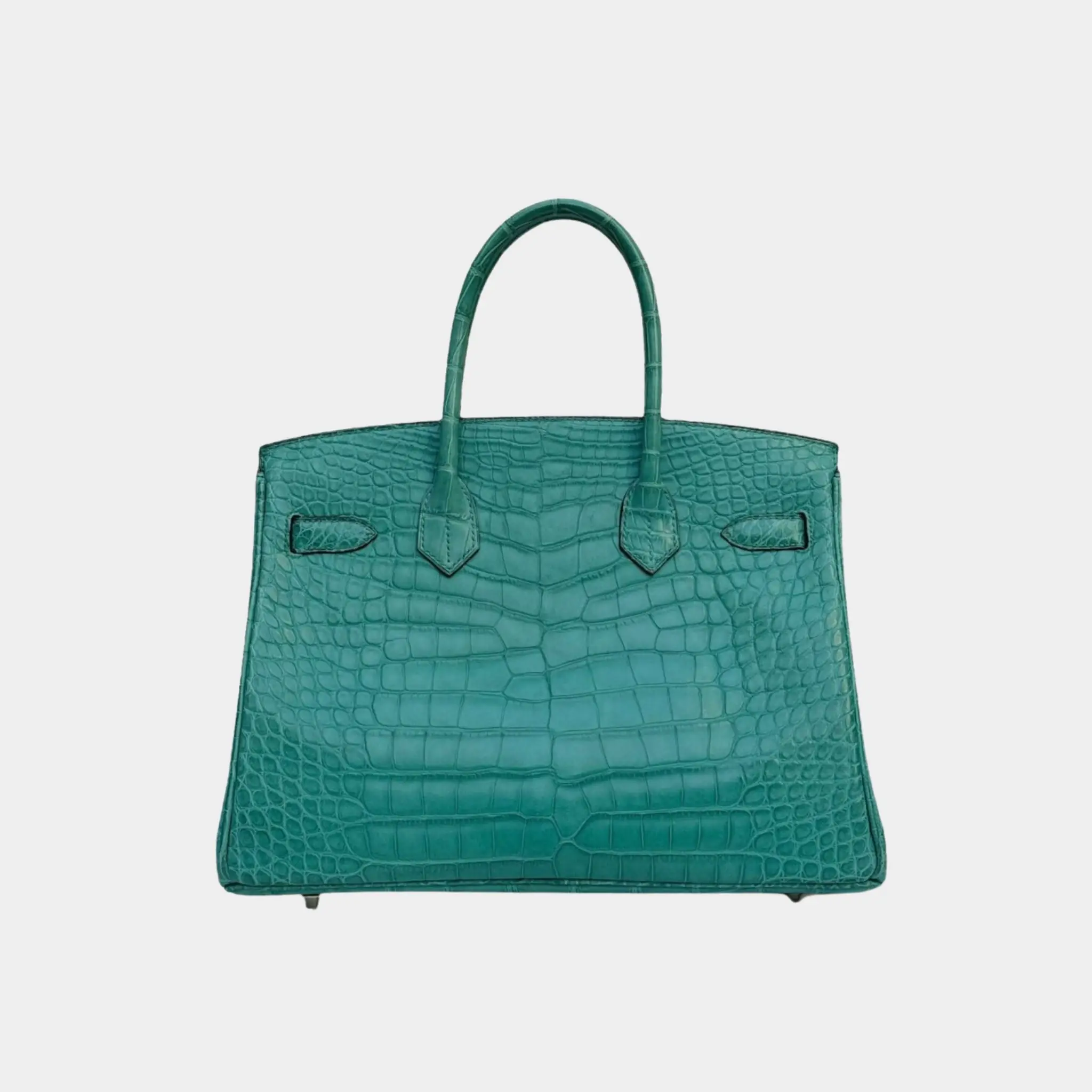 Birkin 30 Niloticus Crocodile Bleu Paon PHW - Image 3