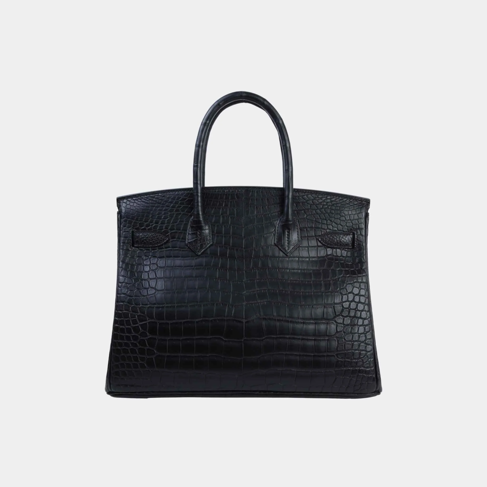 Birkin 30 Porosus Crocodile Black PHW - Image 2