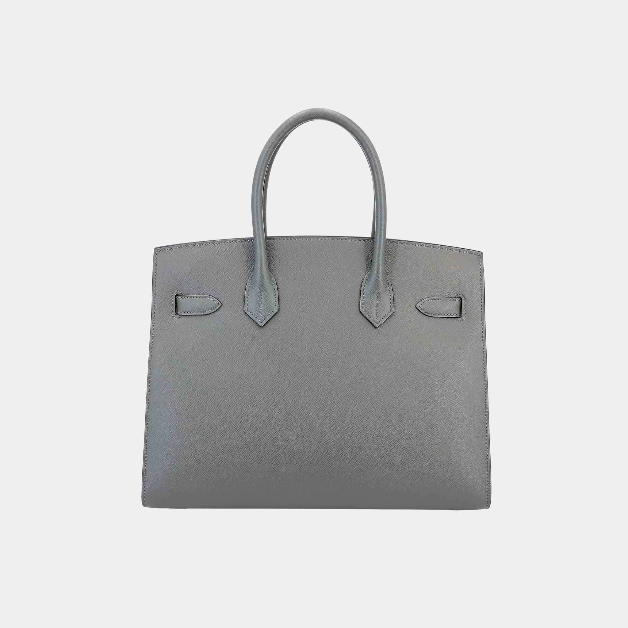 Birkin 30 Sellier Madame Gris Meyer PHW - Image 2