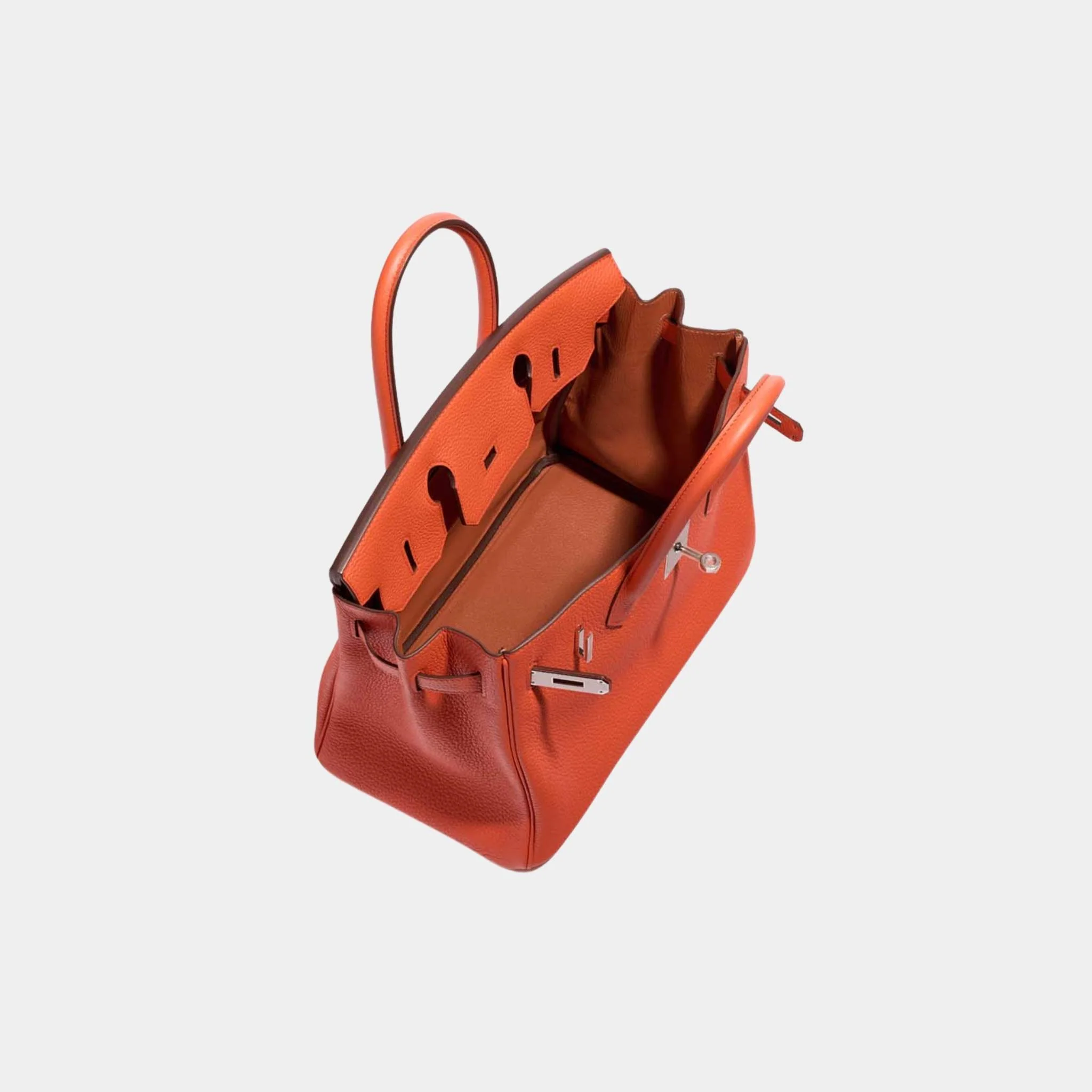 Birkin 30 Togo Orange Poppy PHW - Image 2