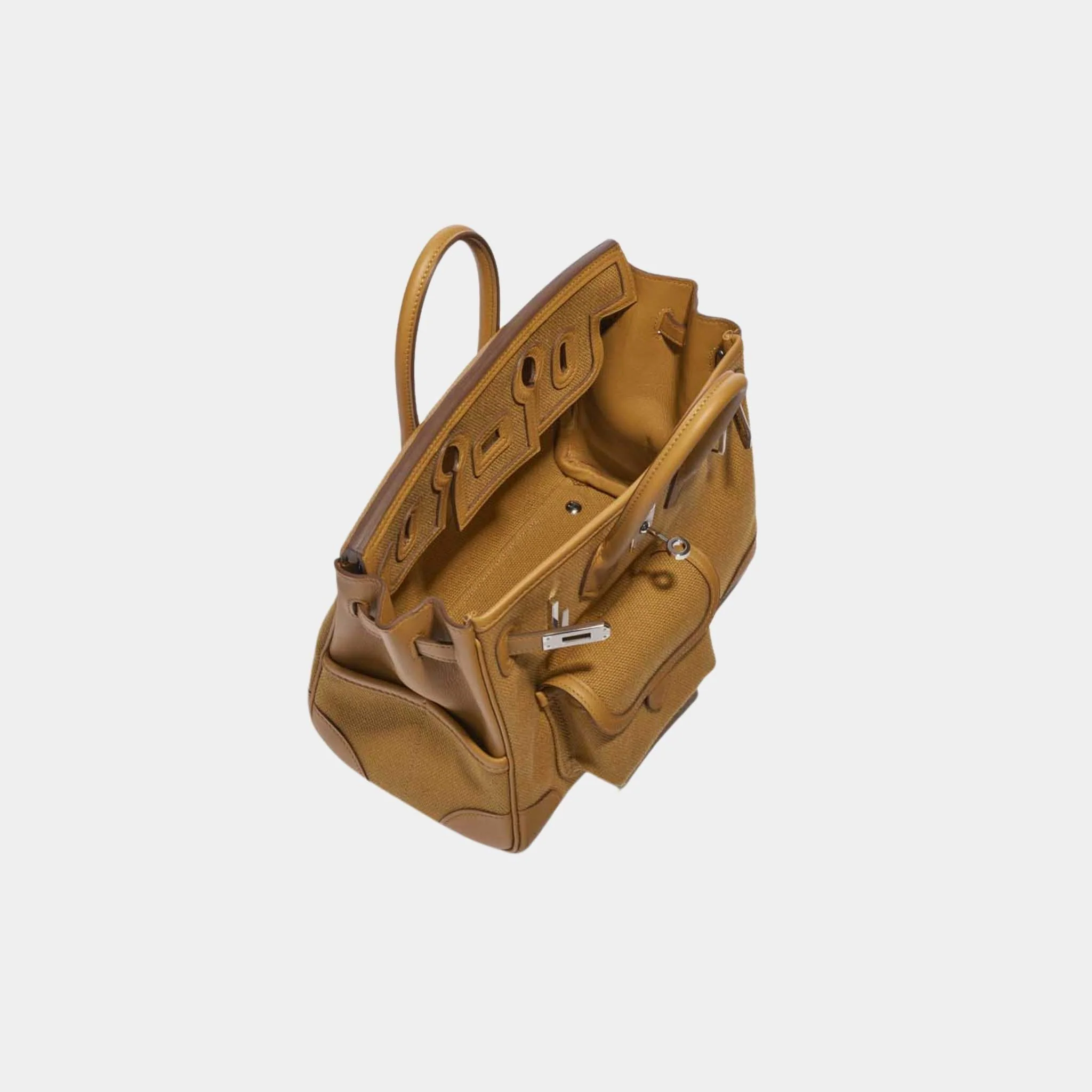 Birkin Cargo 25 Toile Goeland Veau Swift Desert Sesame - Image 2