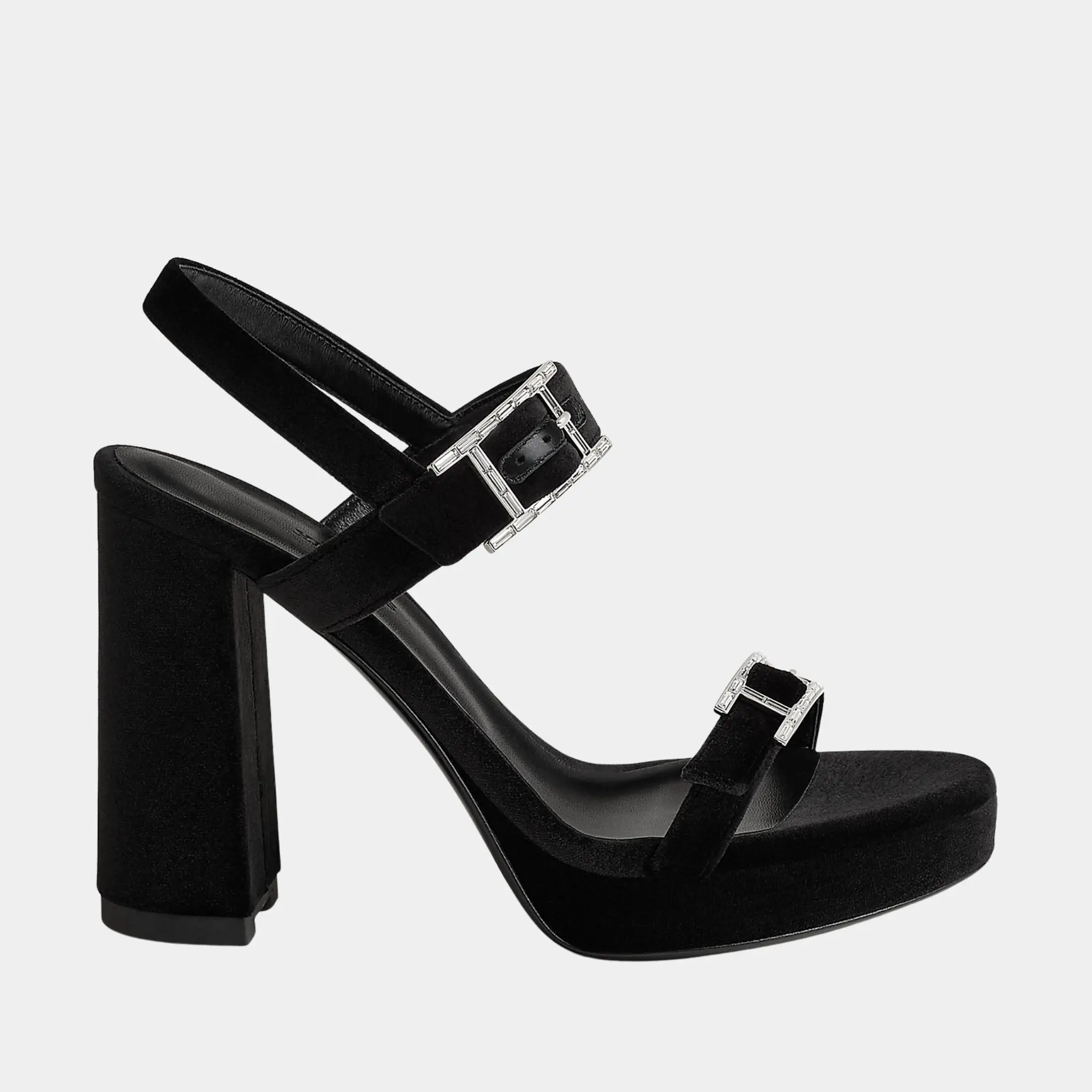 Bossa High Heel Sandal in Velvet - Image 2