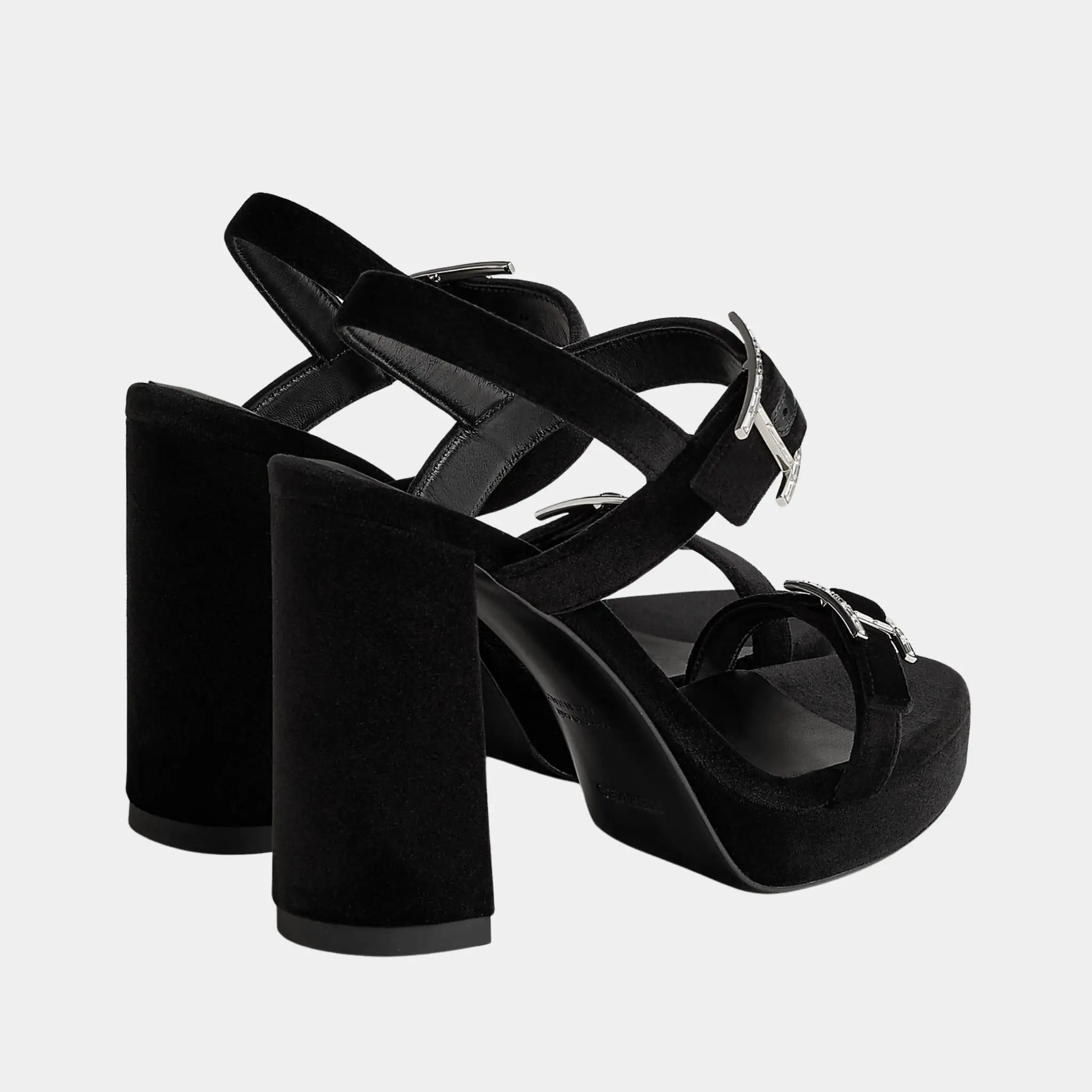 Bossa High Heel Sandal in Velvet - Image 3