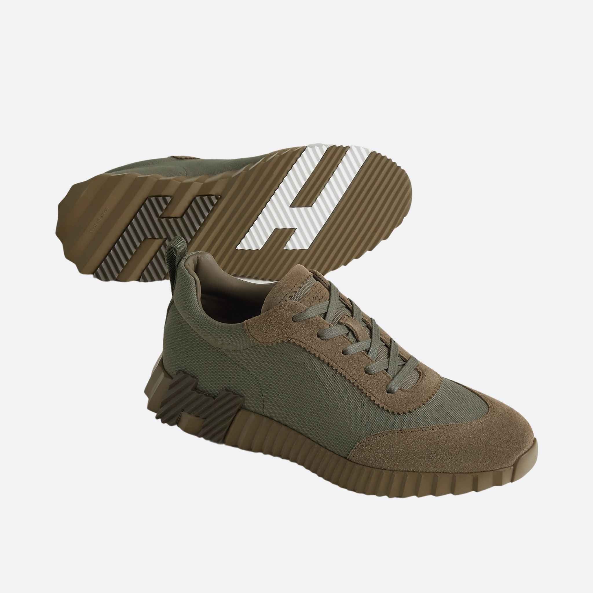 Bouncing Sneaker Cotton Canvas Suede Men
