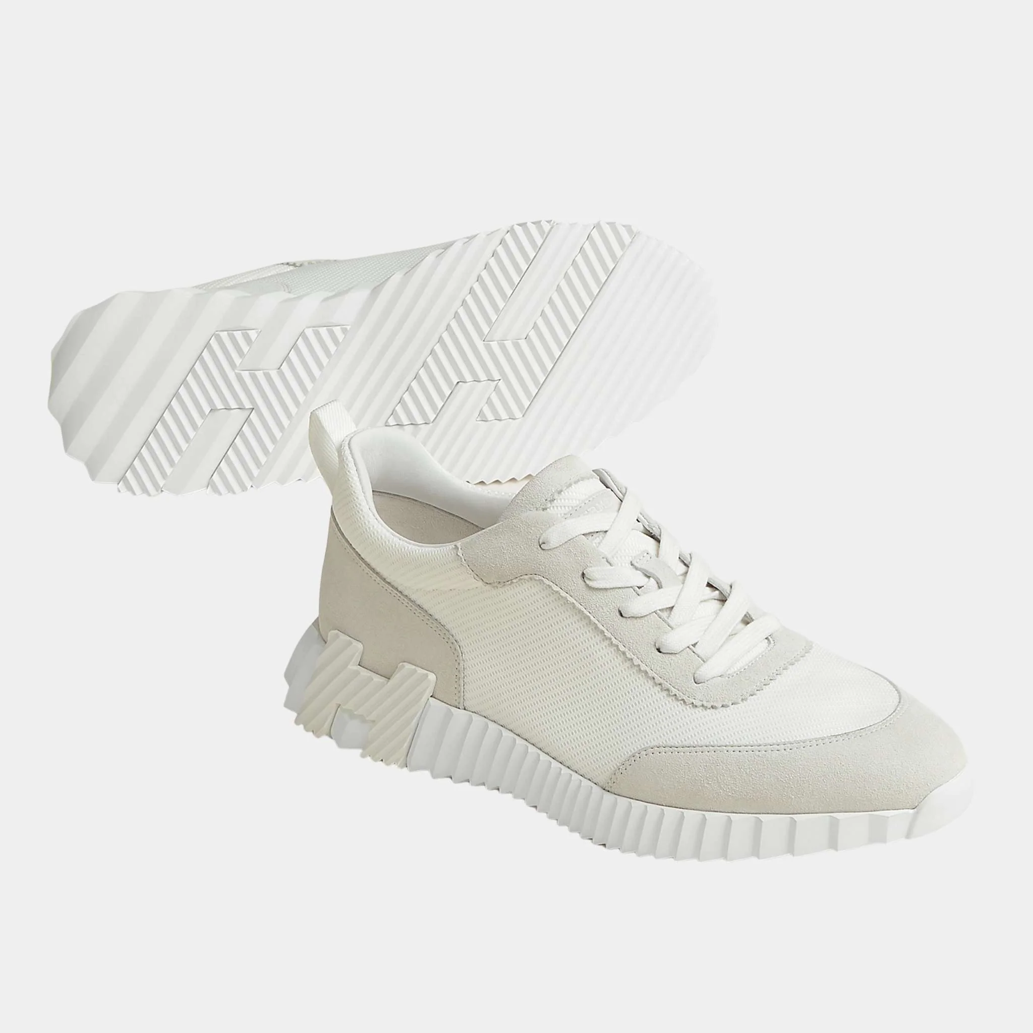 Bouncing Sneaker in Technical Mesh and Suede Men - Image 4