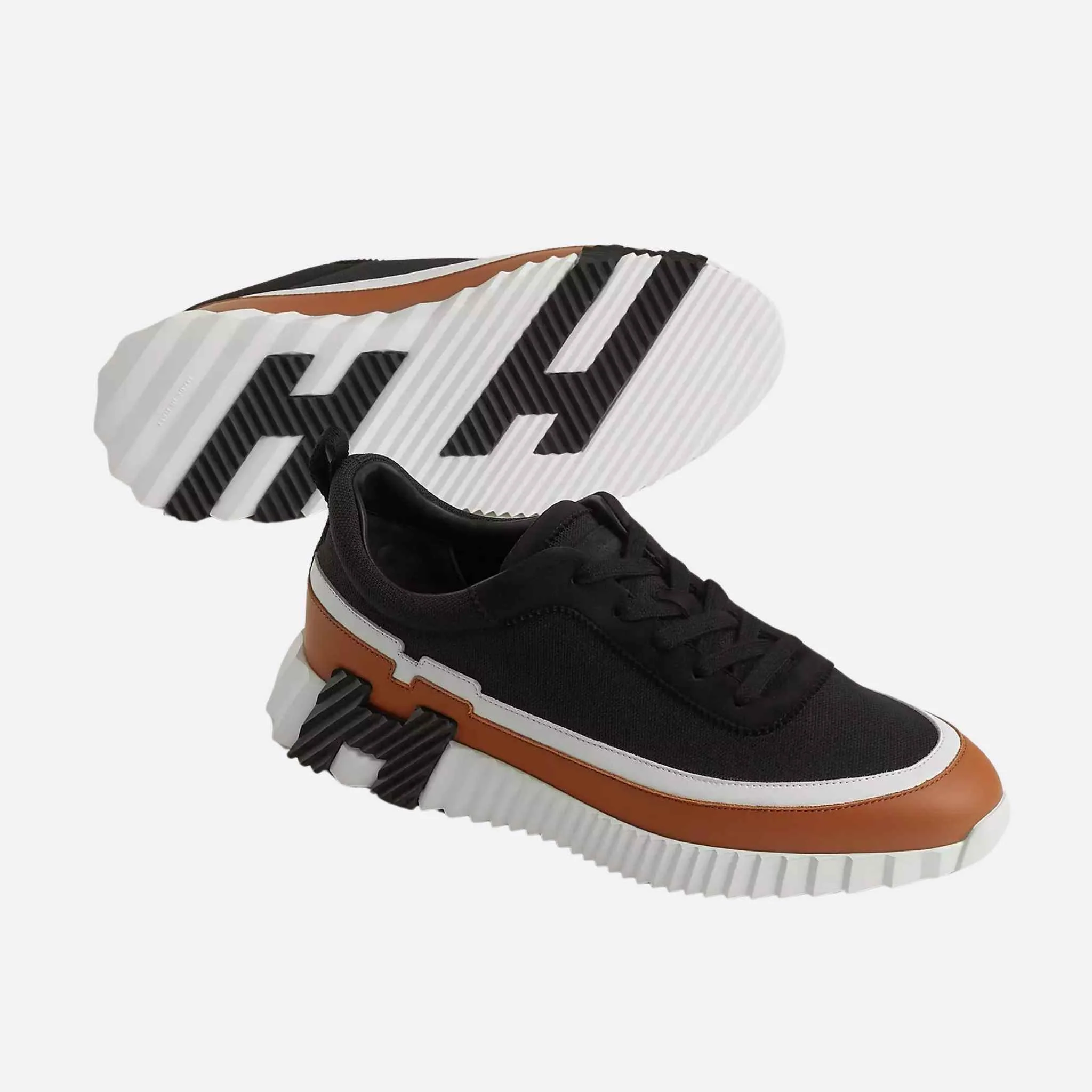 Bouncing Sneaker Knit Calfskin Suede Men