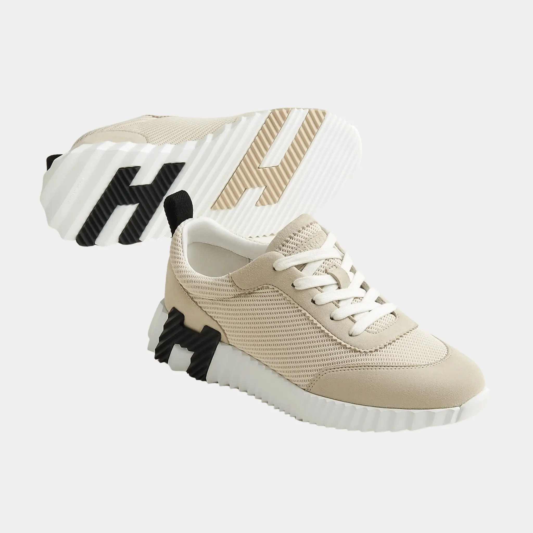 Bouncing Sneaker Textured Mesh Suede Women - Image 4