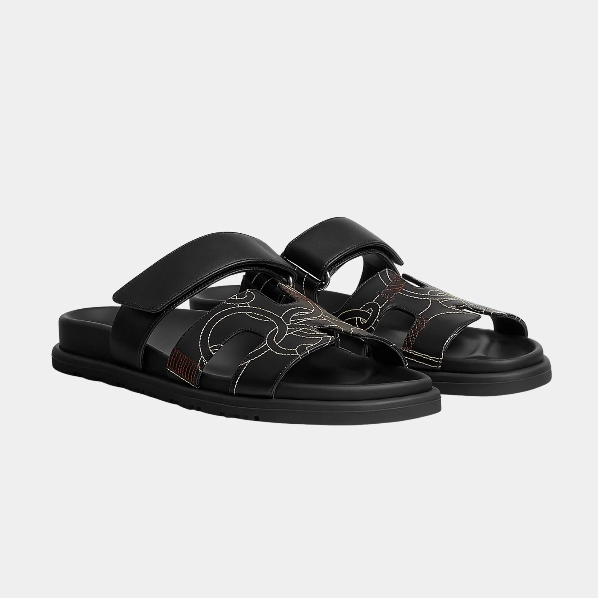 Chypre Sandal in Panoplie Equestre Embroidered Calfskin - Image 4
