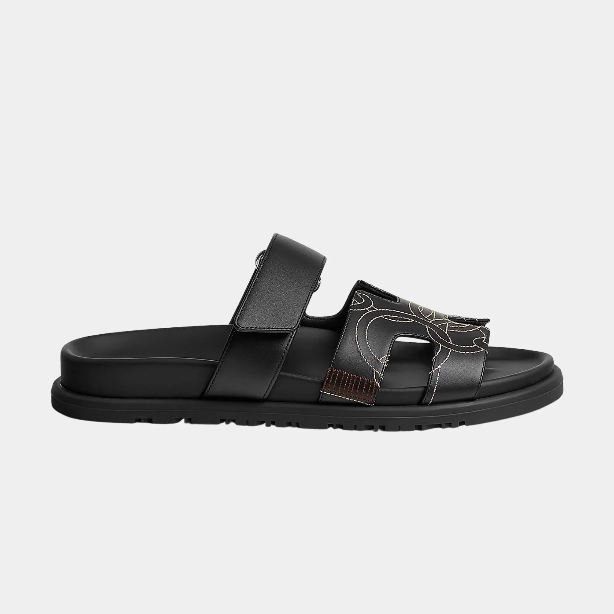 Chypre Sandal in Panoplie Equestre Embroidered Calfskin - Image 5
