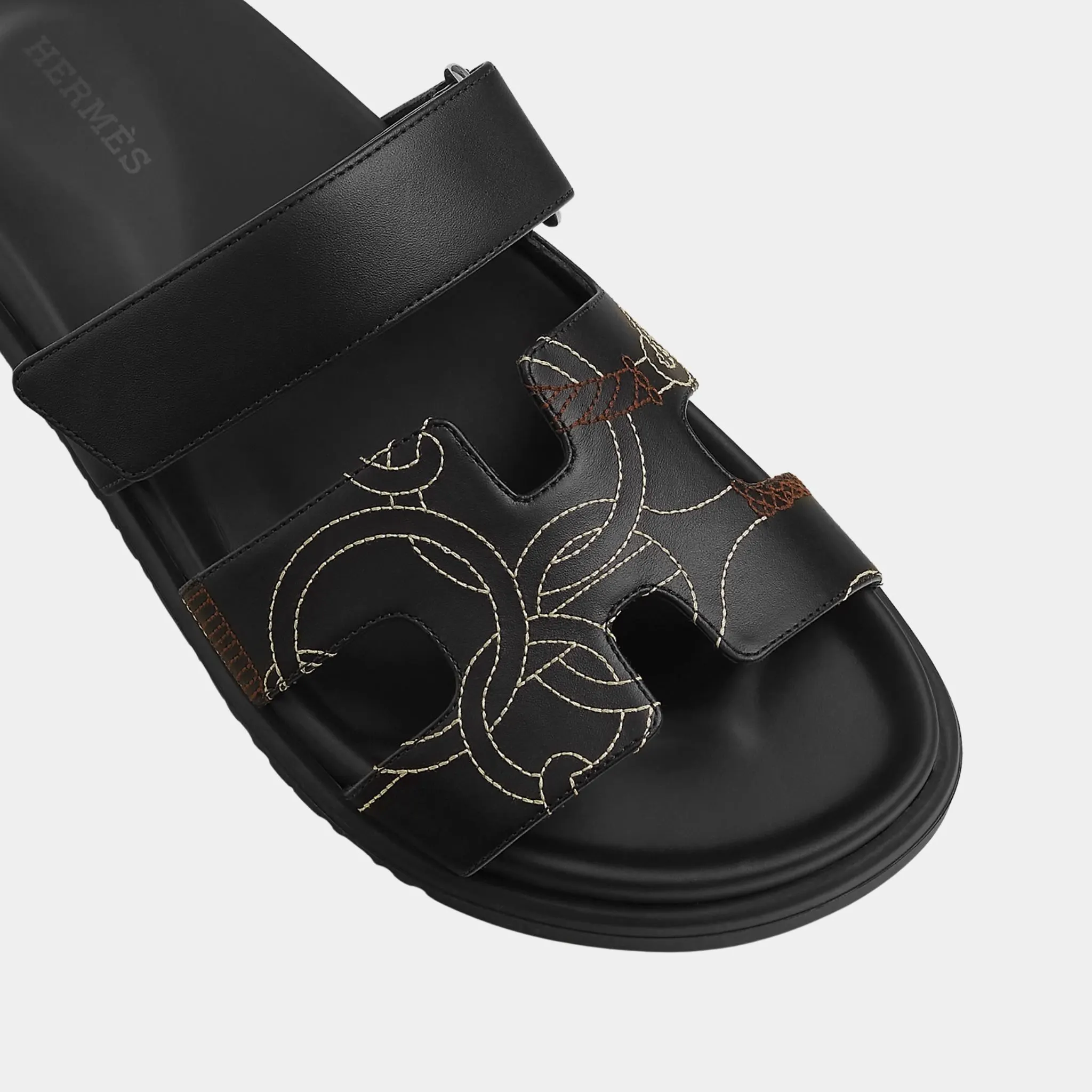Chypre Sandal in Panoplie Equestre Embroidered Calfskin - Image 6