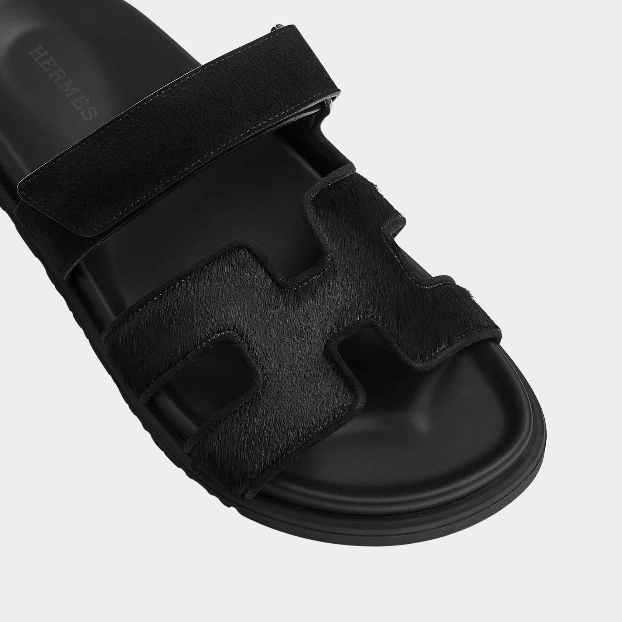 Chypre Sandals Black Calfskin Suede - Image 3