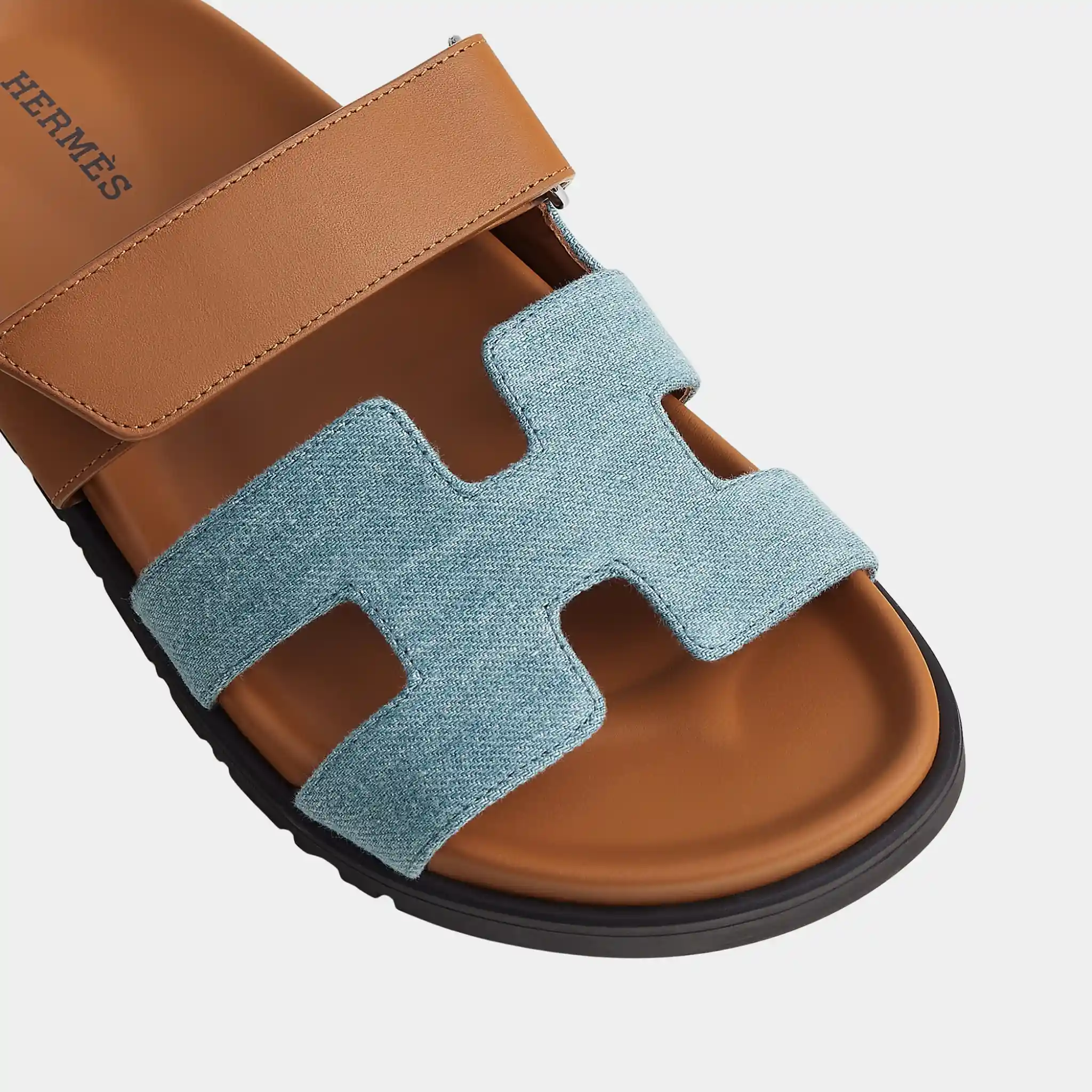 Chypre Sandals in Denim and Calfskin Women - Image 3