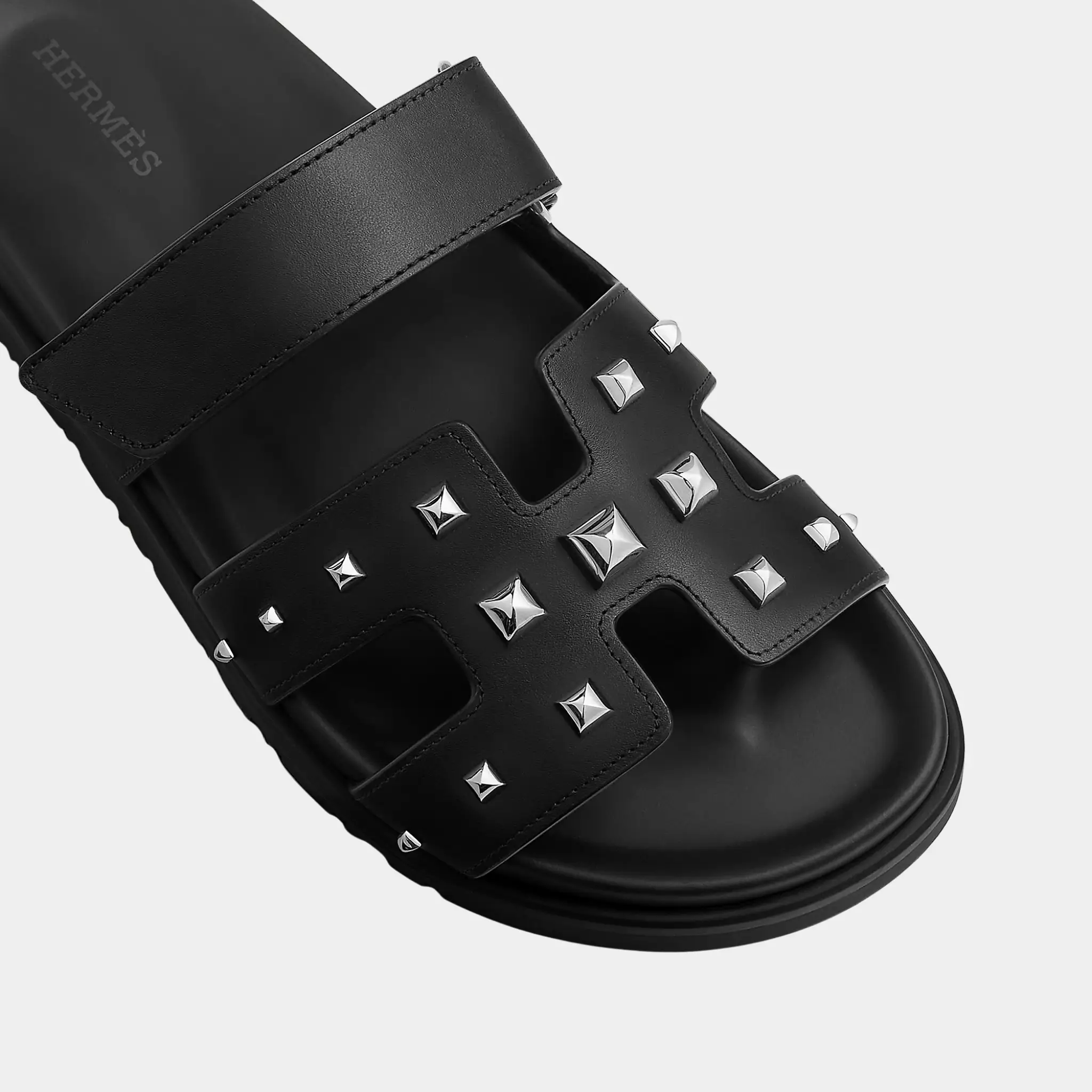 Chypre Sandals in Calfskin with Studs Women - Image 3