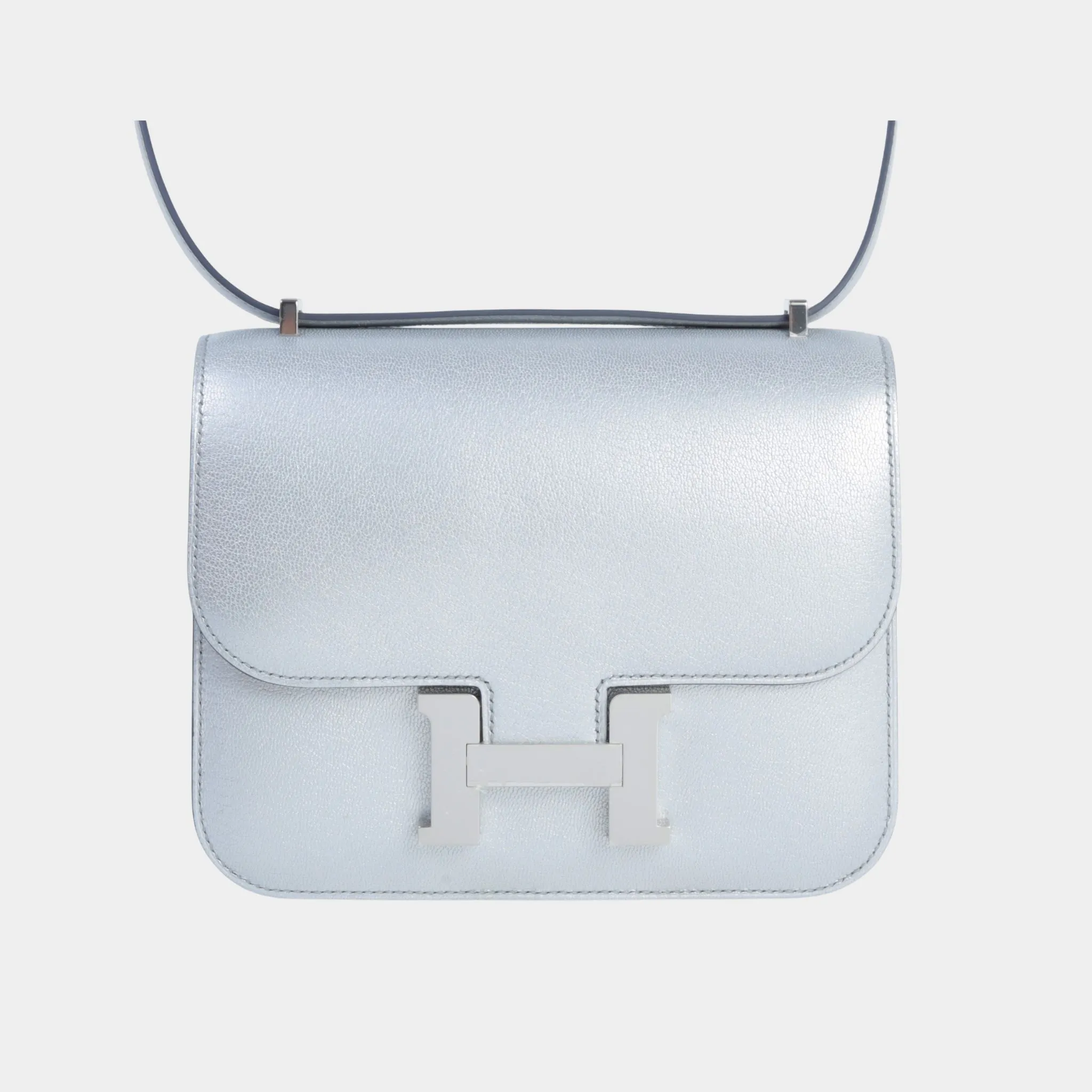 Constance Mini Chevre Argent PHW