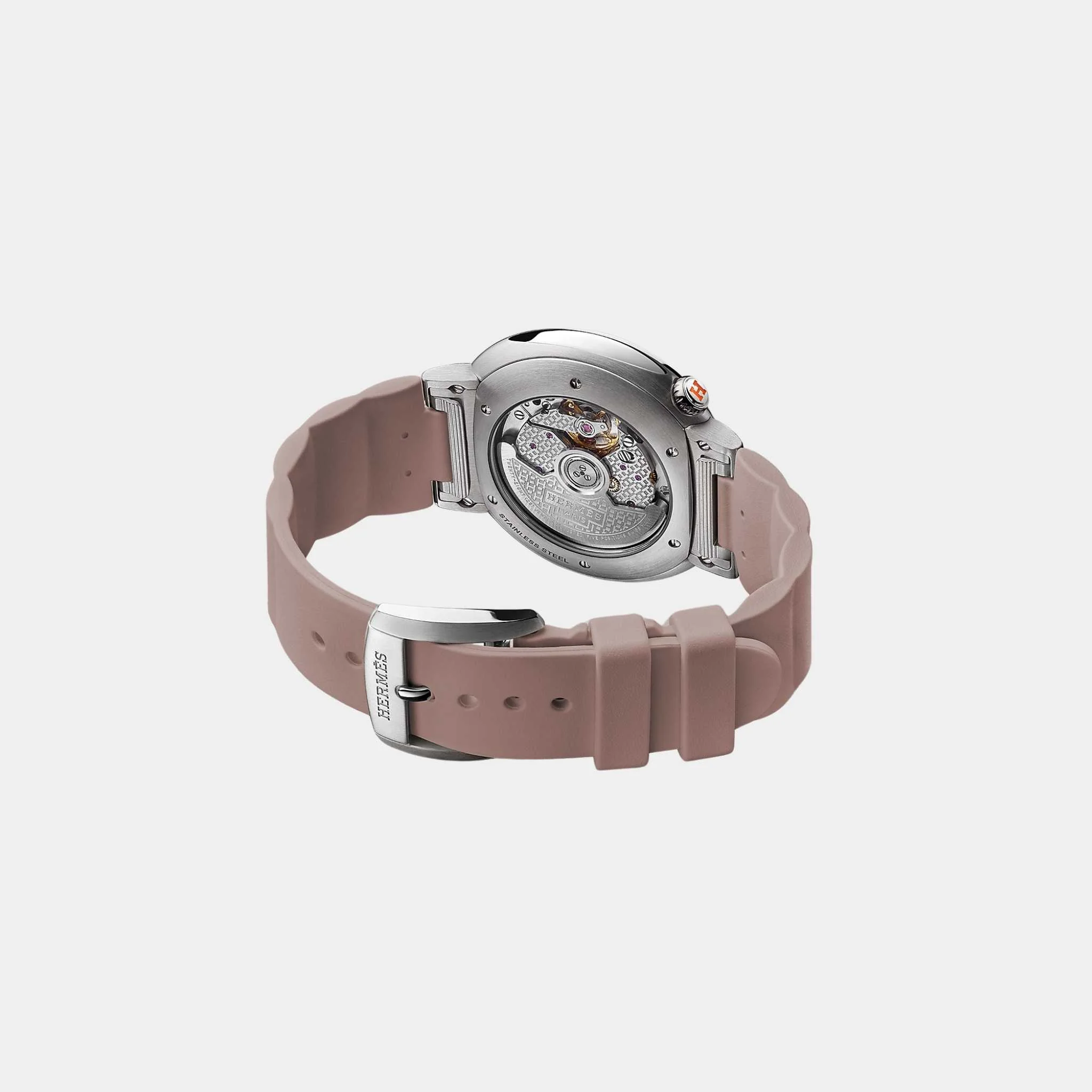 Cut 36 mm Steel Watch With Glycine Rubber Strap - Image 2