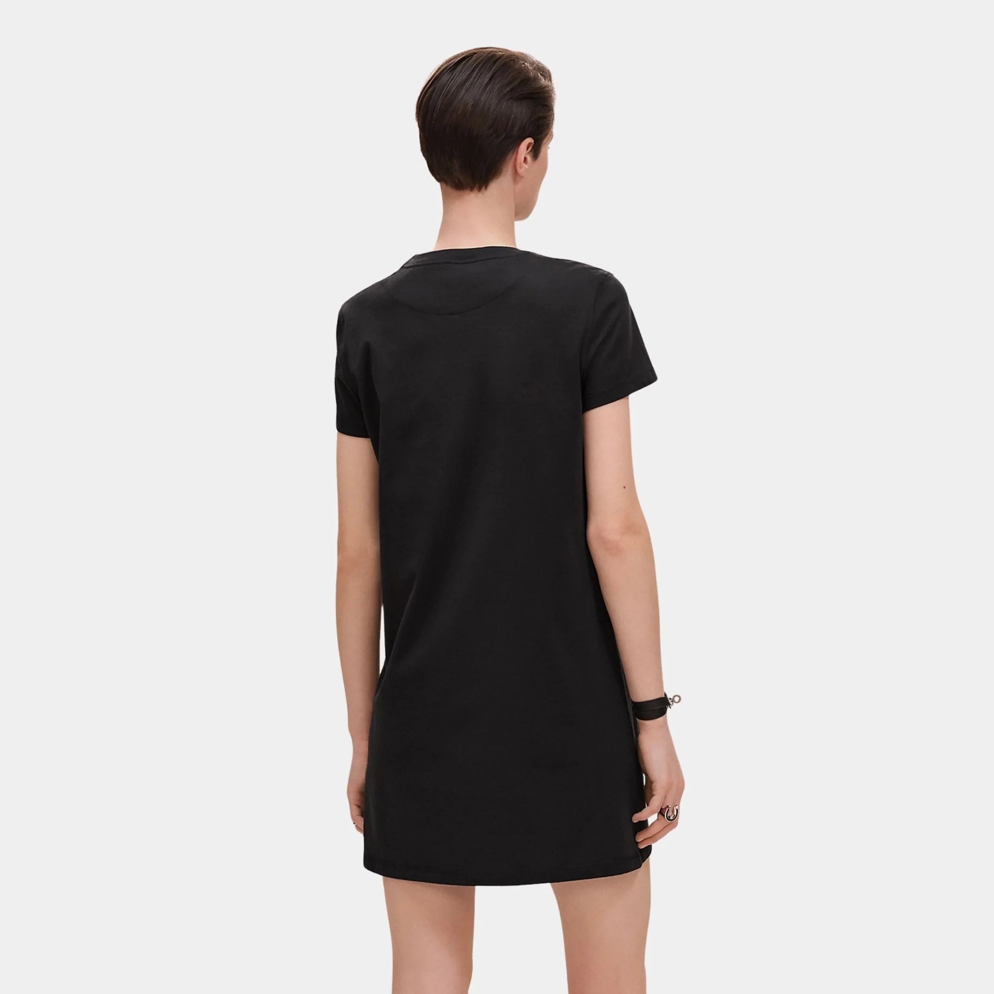 Embroidered Pocket Dress in Plain Cotton Jersey - Image 9