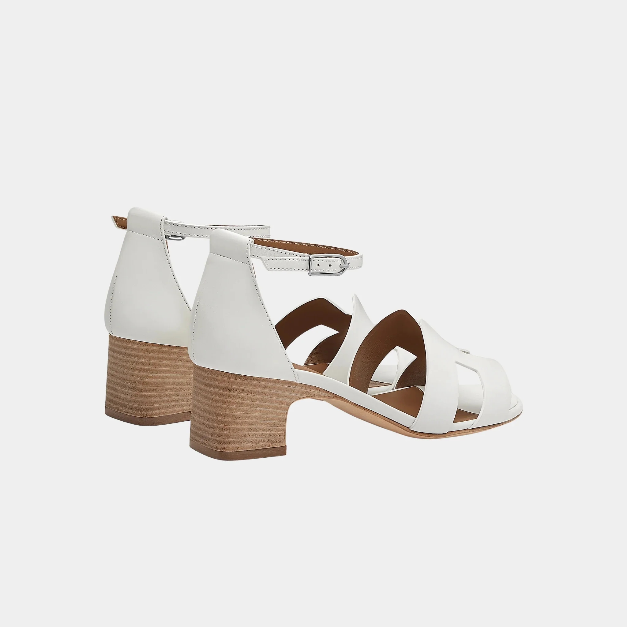 Encens 50 Heeled Sandals in Calfskin - Image 3