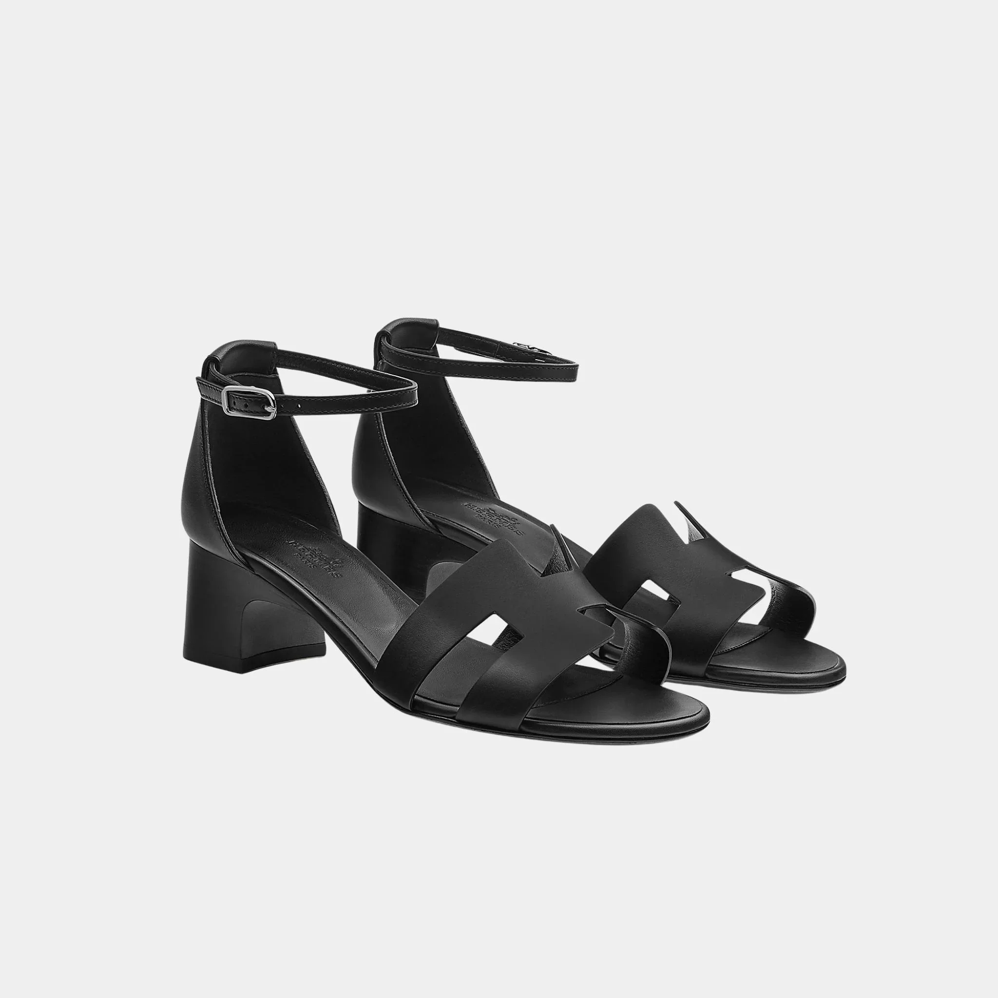 Encens 50 Heeled Sandals in Calfskin - Image 4