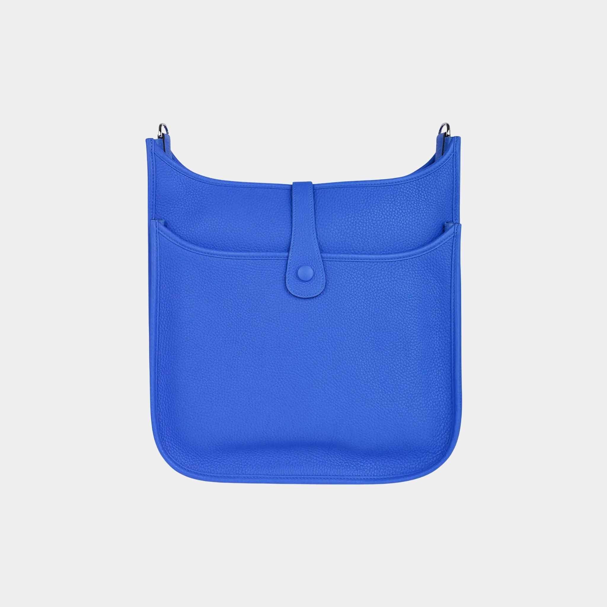 Evelyne III GM Bag Taurillon Clemence Bleu Hydra PHW - Image 2