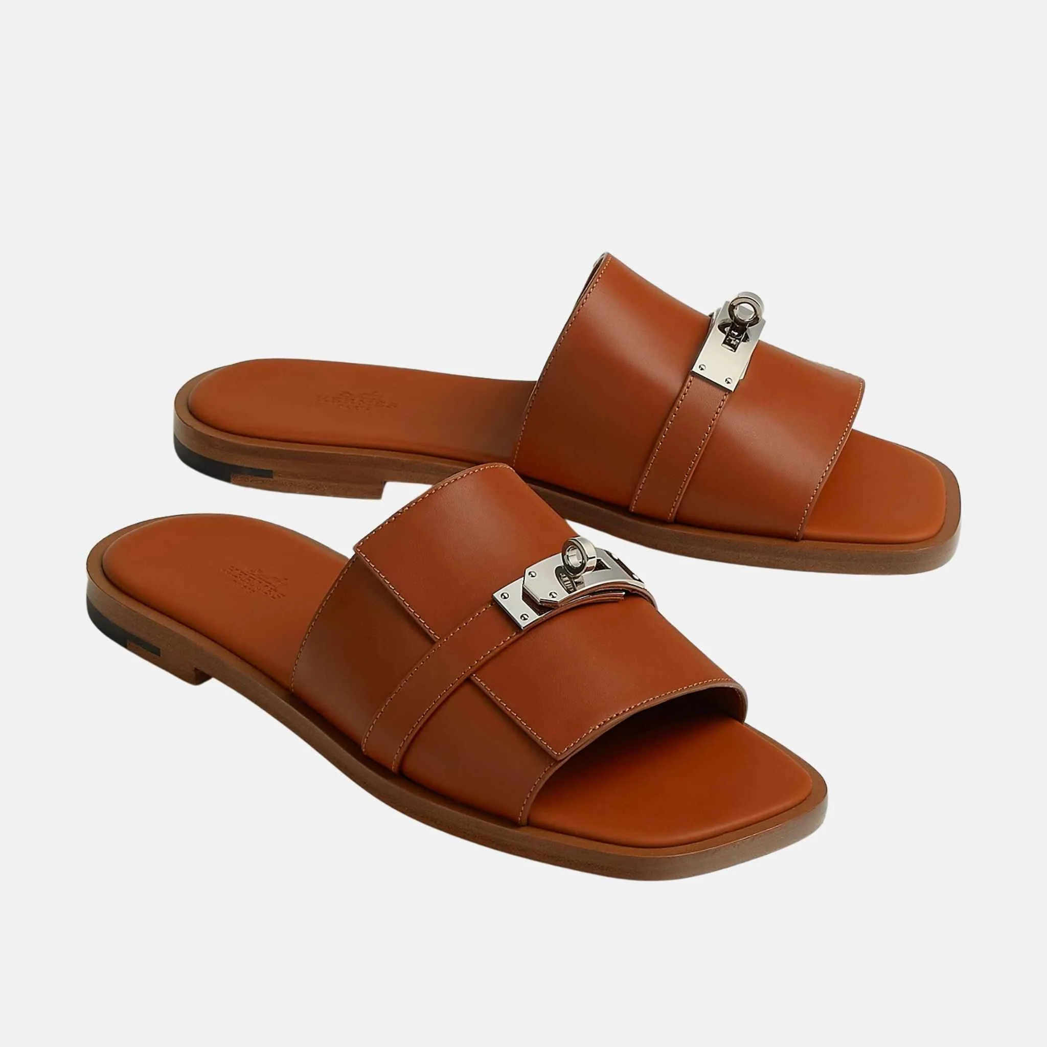 Gabriel Sandal Heritage Calfskin Palladium Plated Buckle