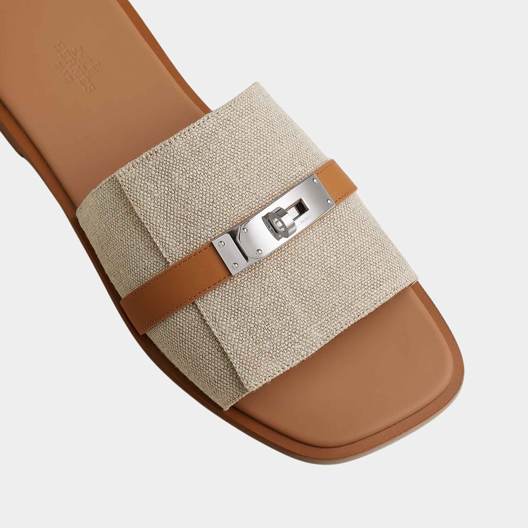 Gabriel Sandal Linen Canvas and Calfskin - Image 3