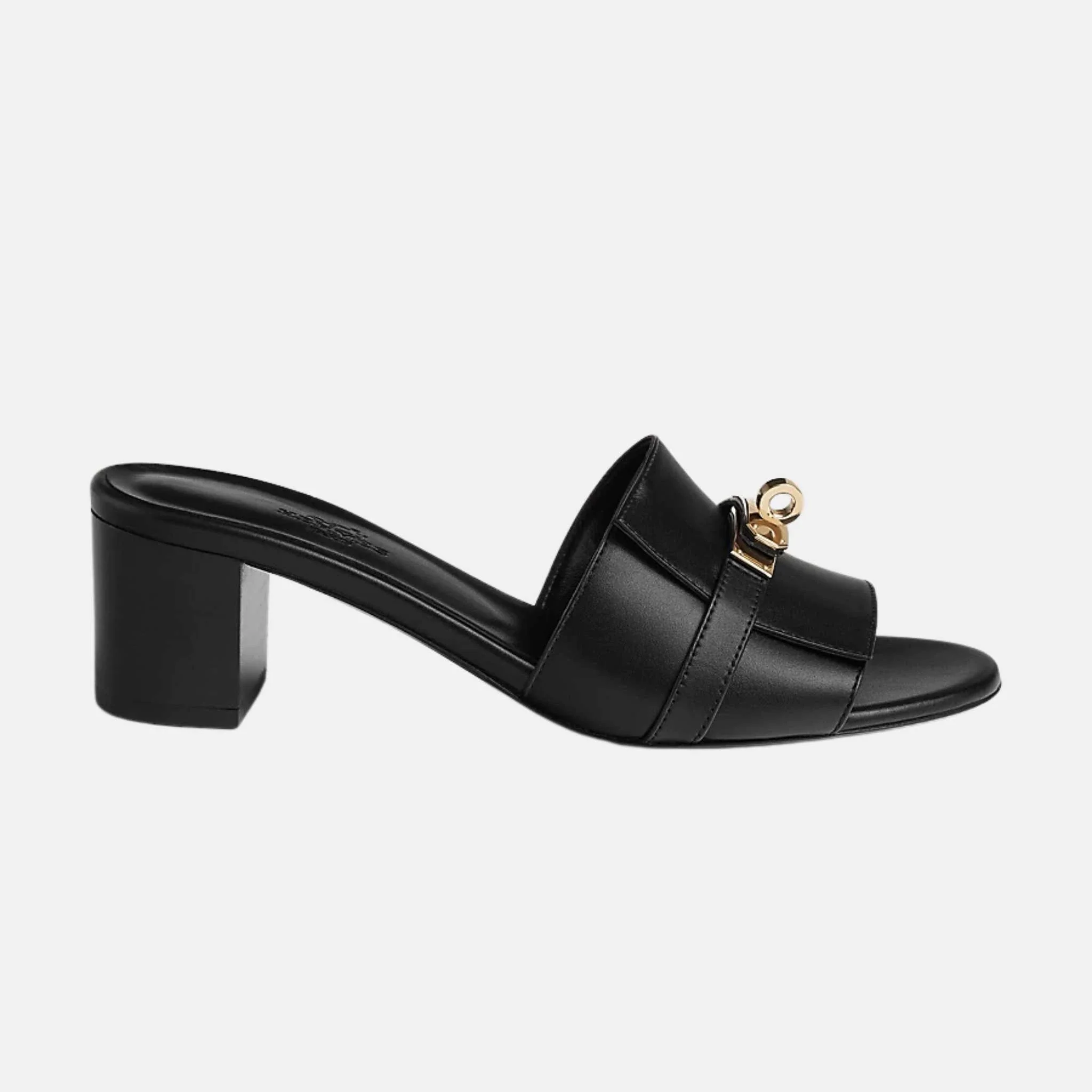 Gigi 50 Sandals in Calfskin Gold Plated Buckle - Image 2