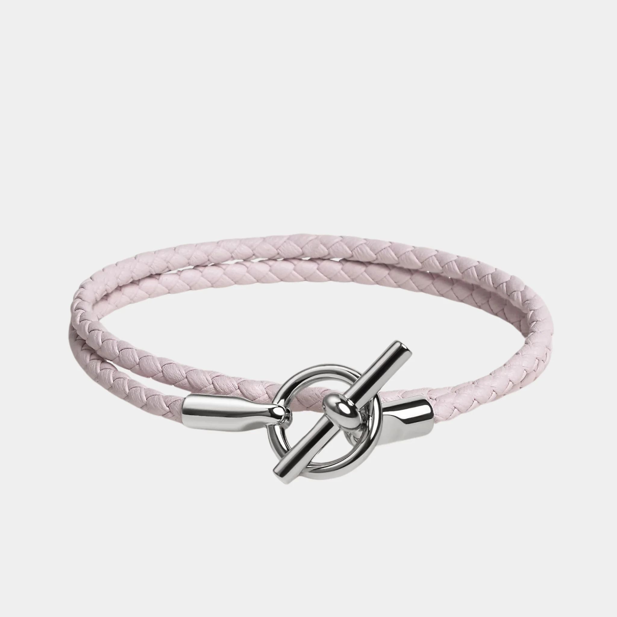 Glenan Double Tour Bracelet Swift Calfskin Palladium Plated - Image 2