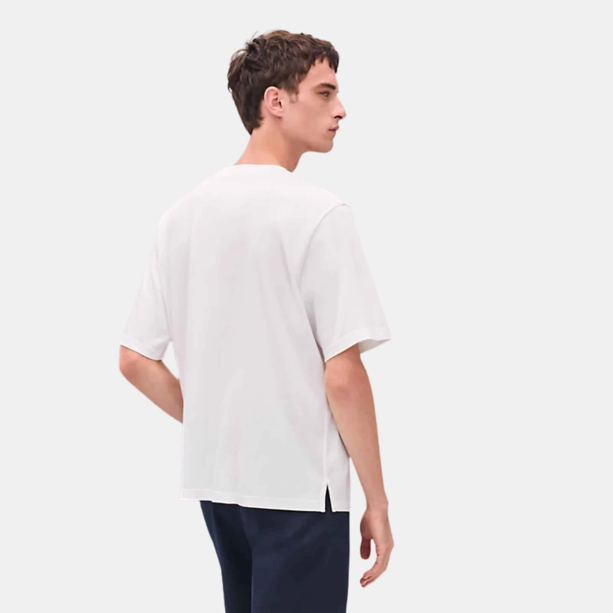 H Puzzle T-shirt With Leather Detail Blanc - Image 2