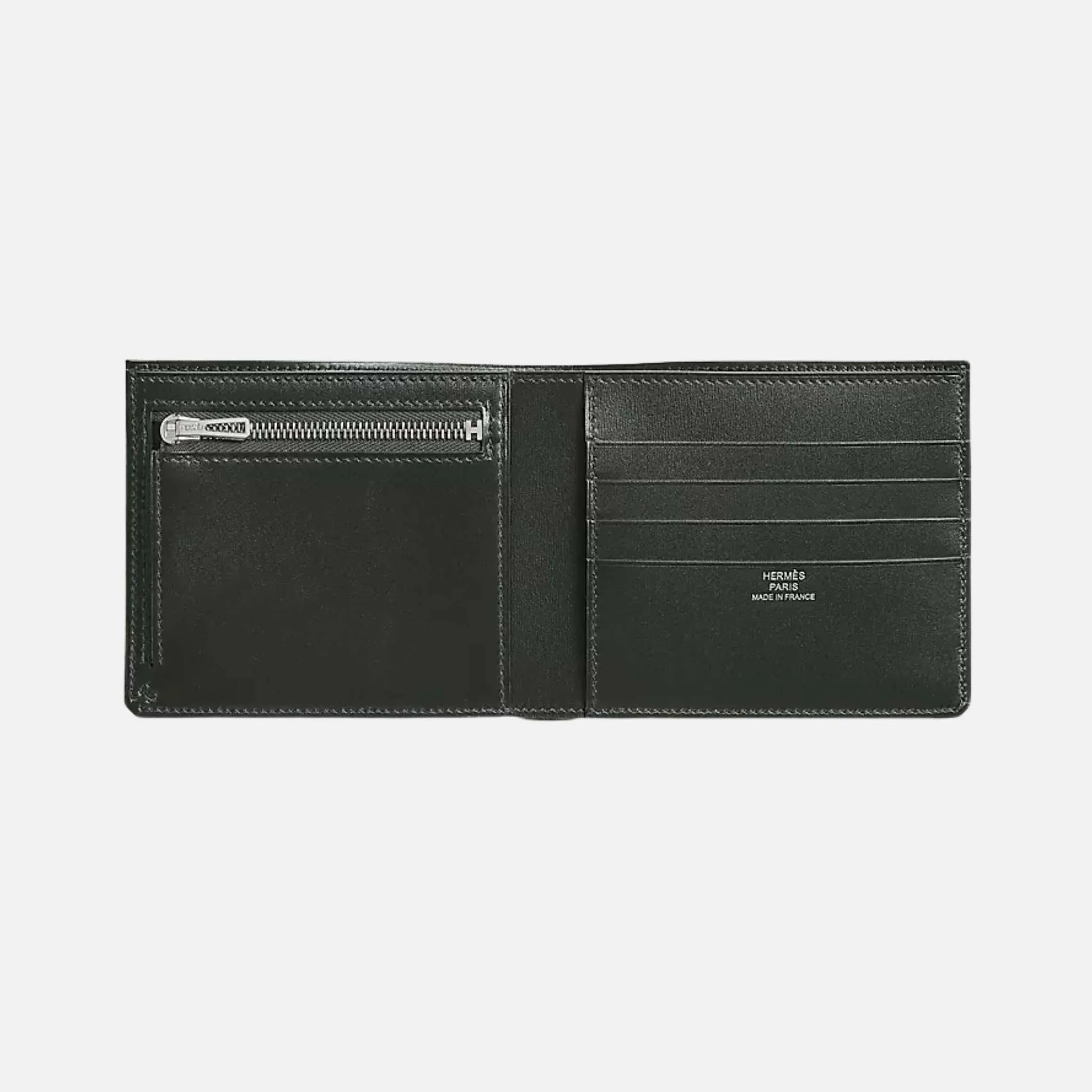 H Sellier Compact Wallet Box Calfskin - Image 2