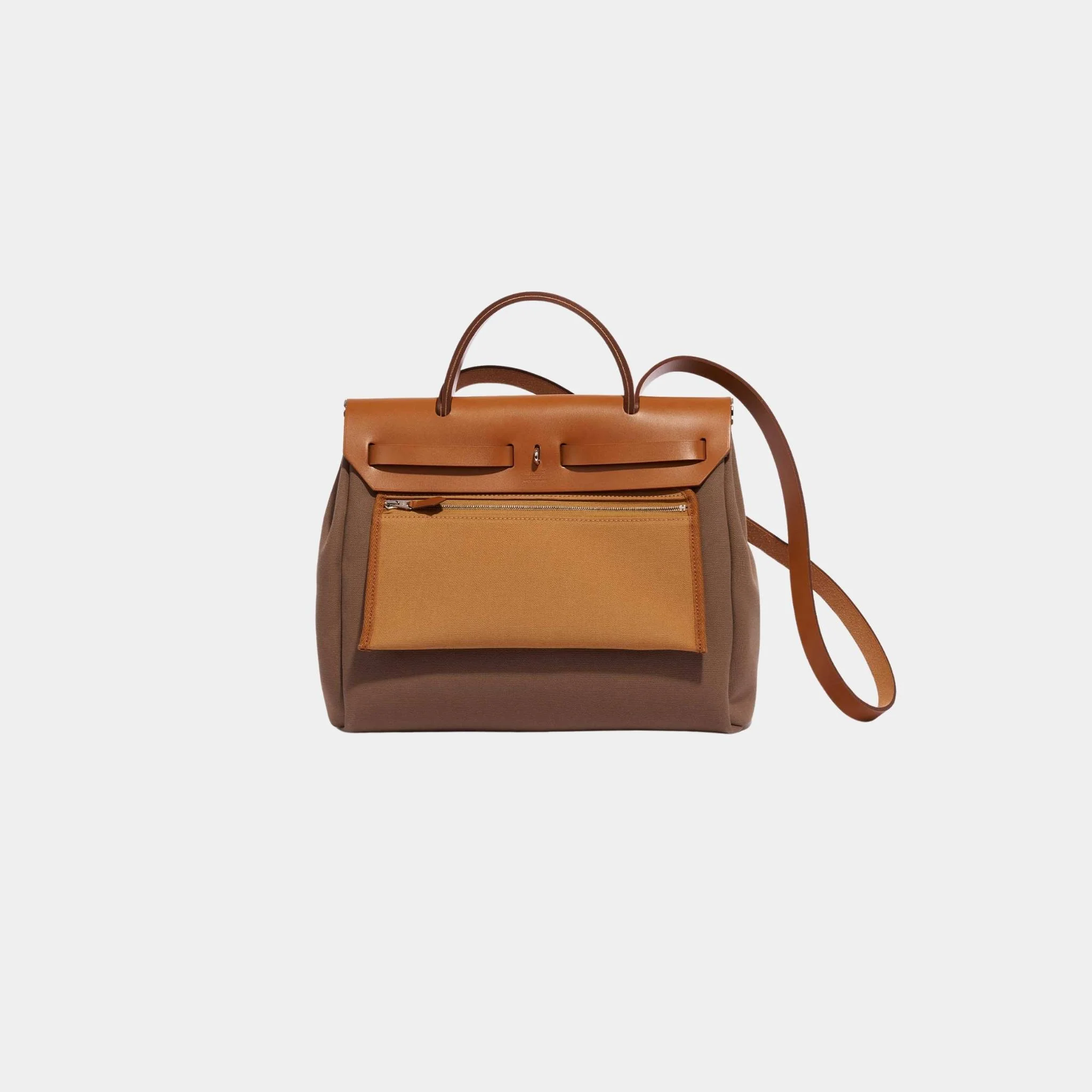 Herbag Zip 31 Toile Vache Hunter Leather in Etoupe-Dune Fauve - Image 3