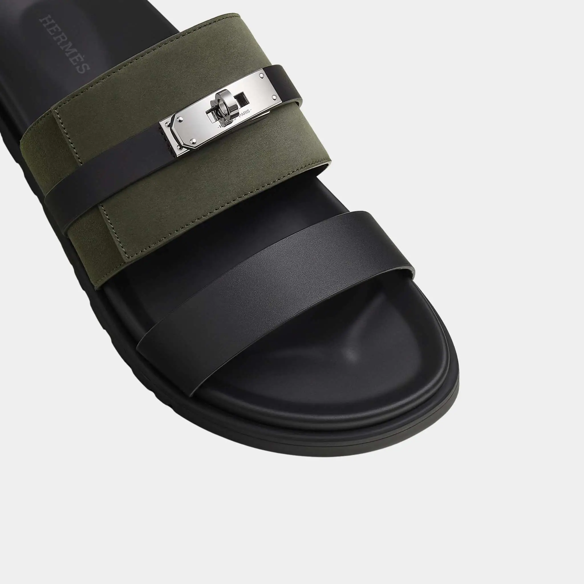 Jackson Sandal in Calfskin and Suede - Image 3