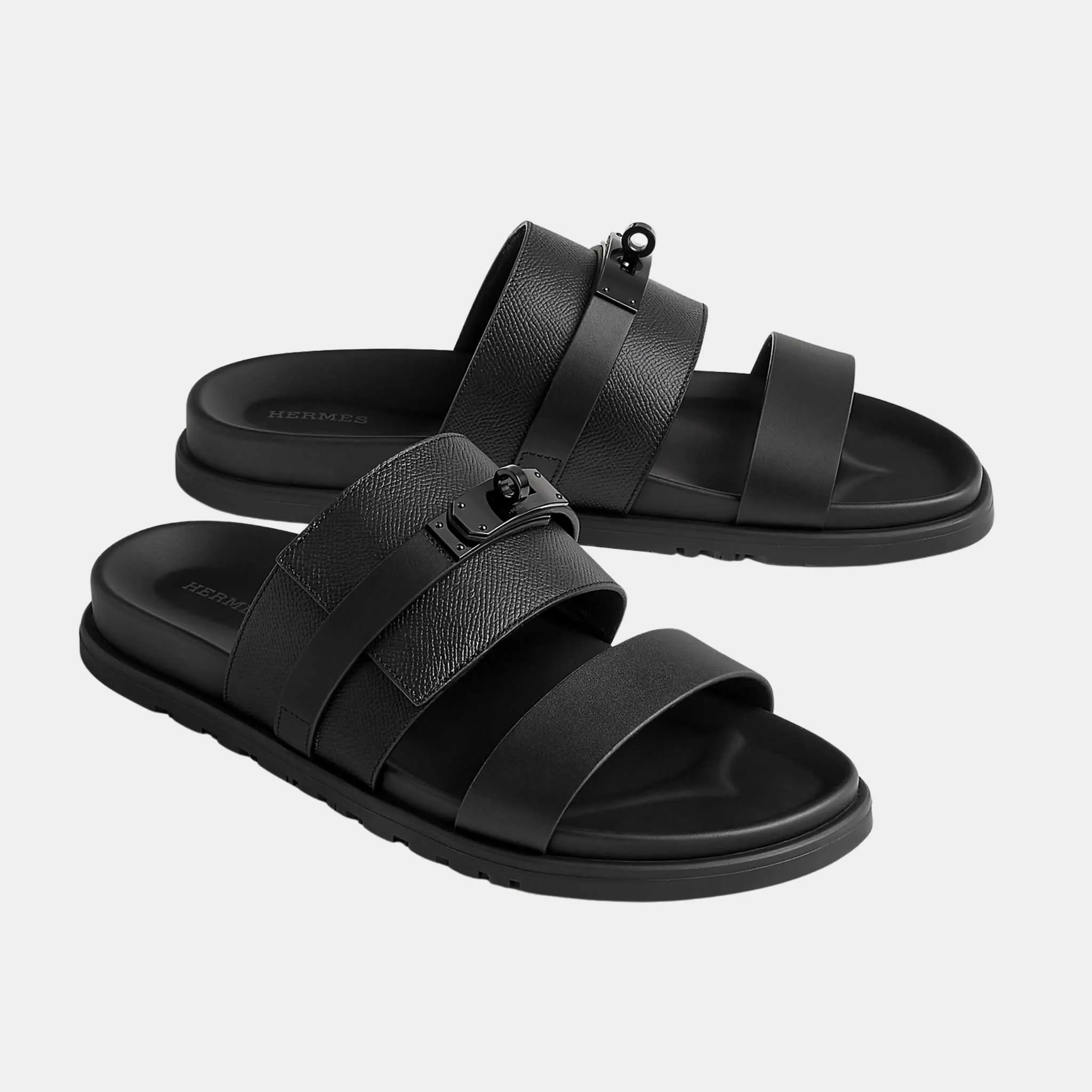 Jackson Sandal in Epsom Calfskin and Calfskin