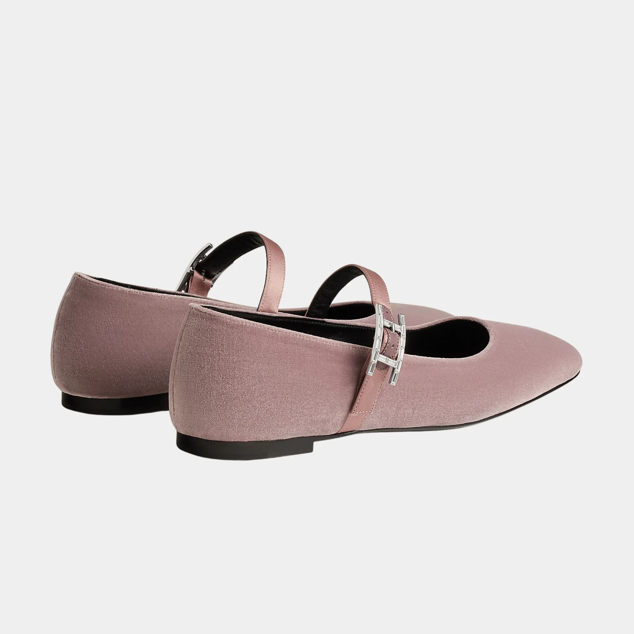 Jane Ballerinas in Velvet and Satin Fabric - Image 6