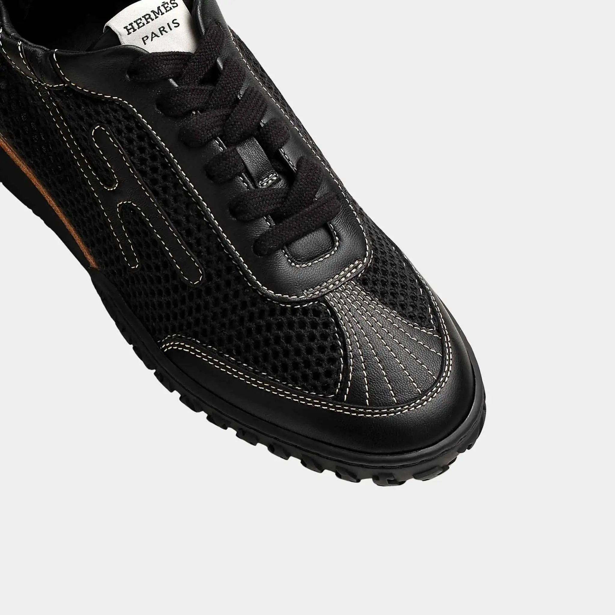 Jet Sneakers in Crochet Knit and Nappa Leather - Image 3