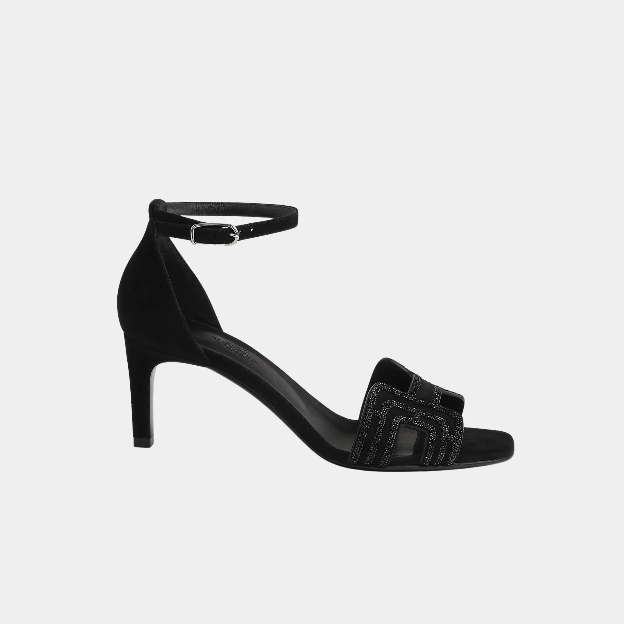 Joy 70 Heelede Sandal in Suede with Arcane Motif - Image 2