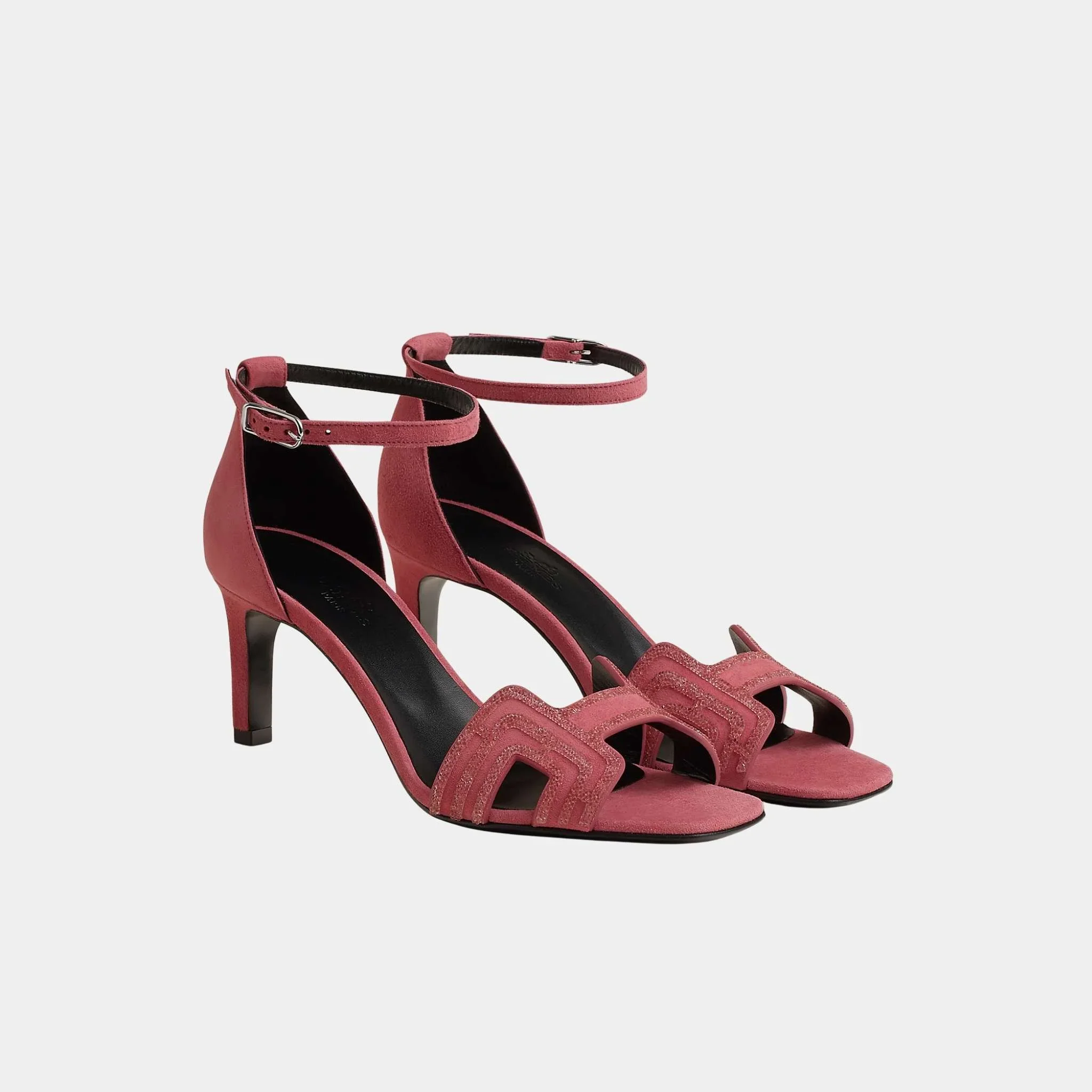 Joy 70 Heelede Sandal in Suede with Arcane Motif - Image 4