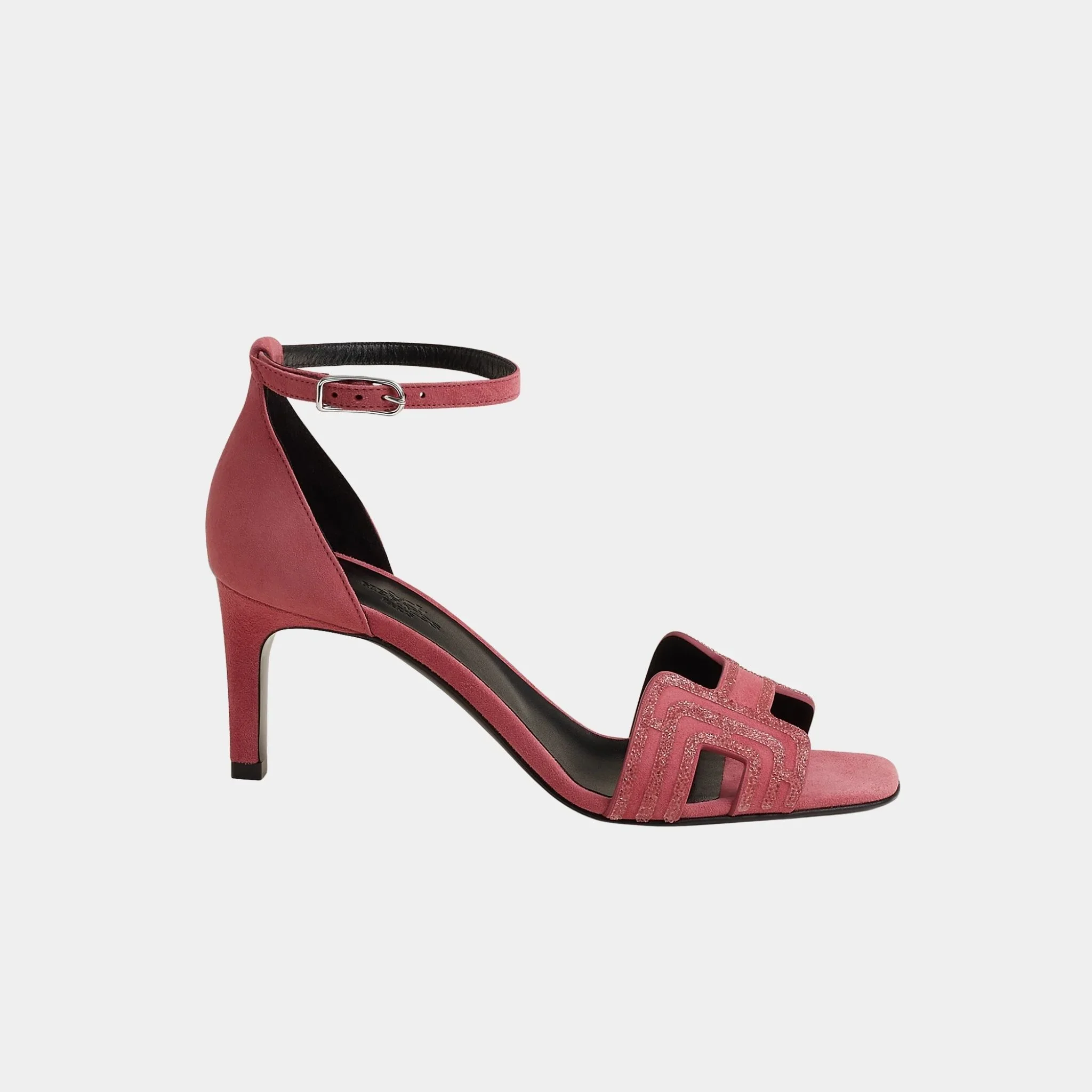 Joy 70 Heelede Sandal in Suede with Arcane Motif - Image 6