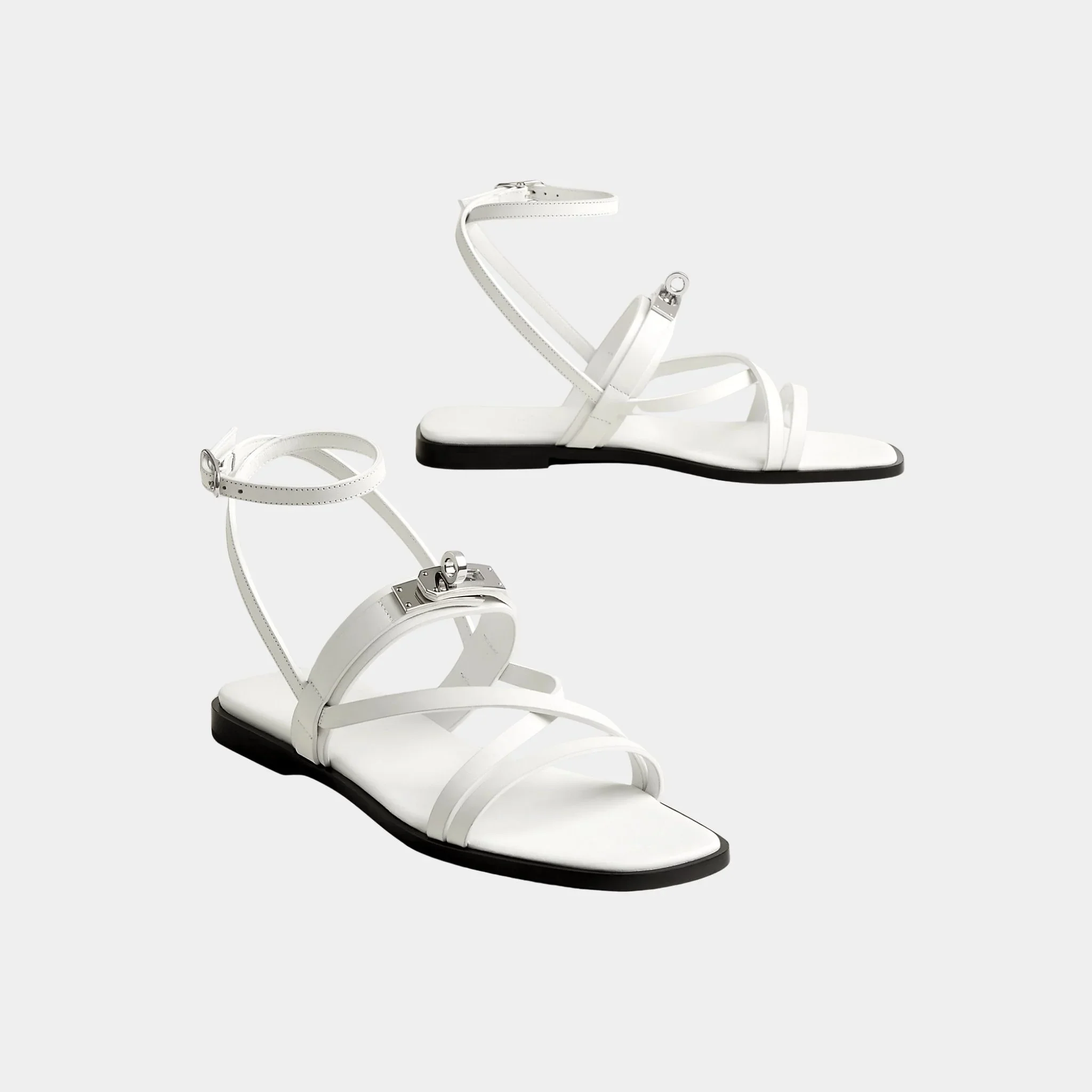 June Sandals with Straps in Calfskin - Image 4