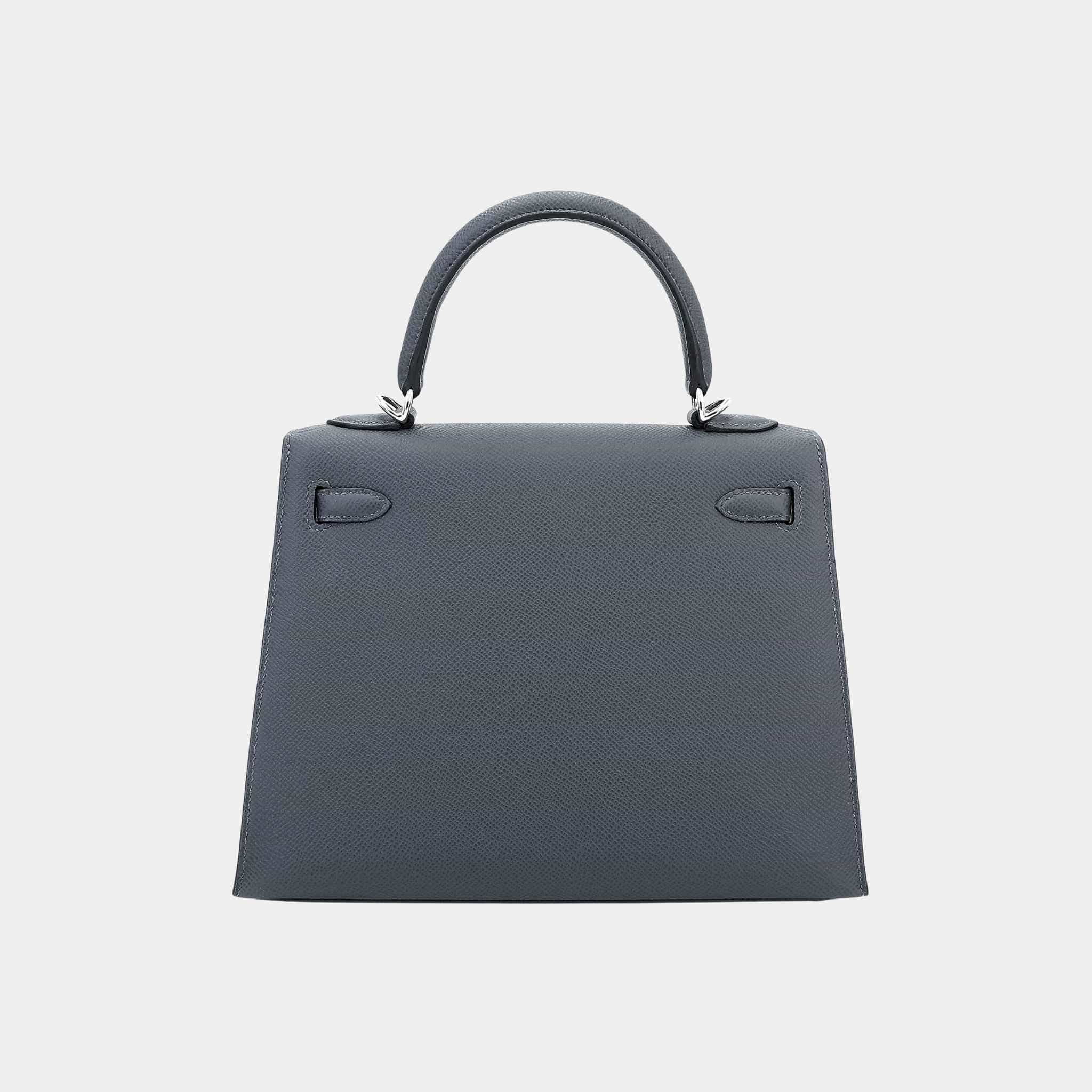 Kelly 25 Epsom Sellier Gris Misty PHW - Image 2