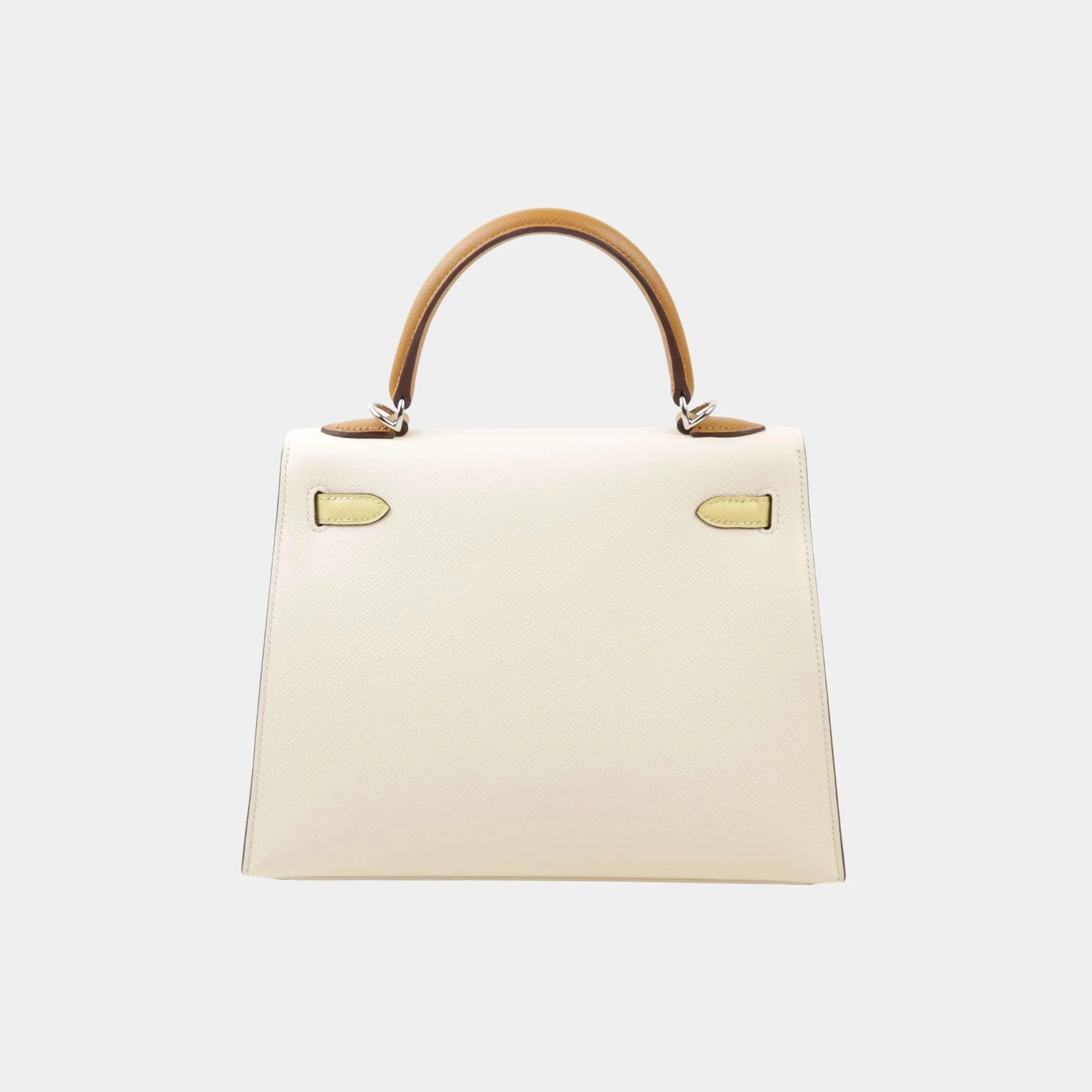 Kelly 25 Epsom Sellier Jaune Poussin/Sesame/Nata PHW - Image 2