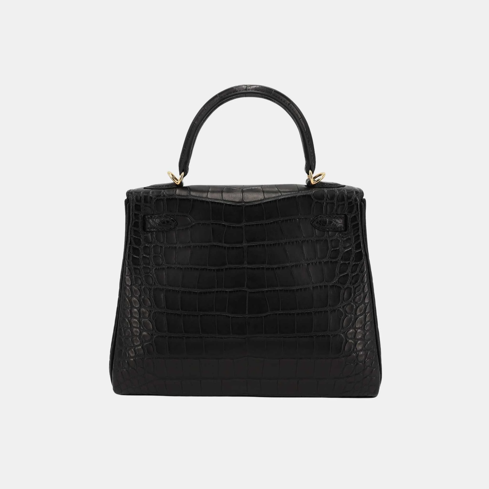 Kelly 25 Matte Alligator Black GHW - Image 2
