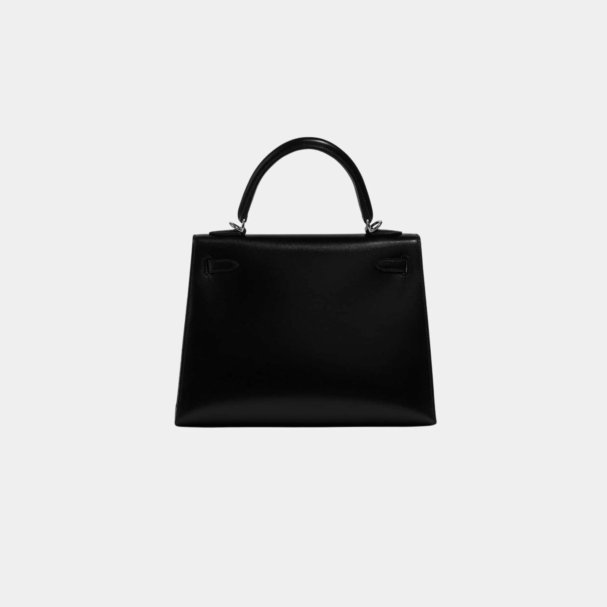 Kelly 25 Sellier Box Calf Leather Black PHW - Image 3