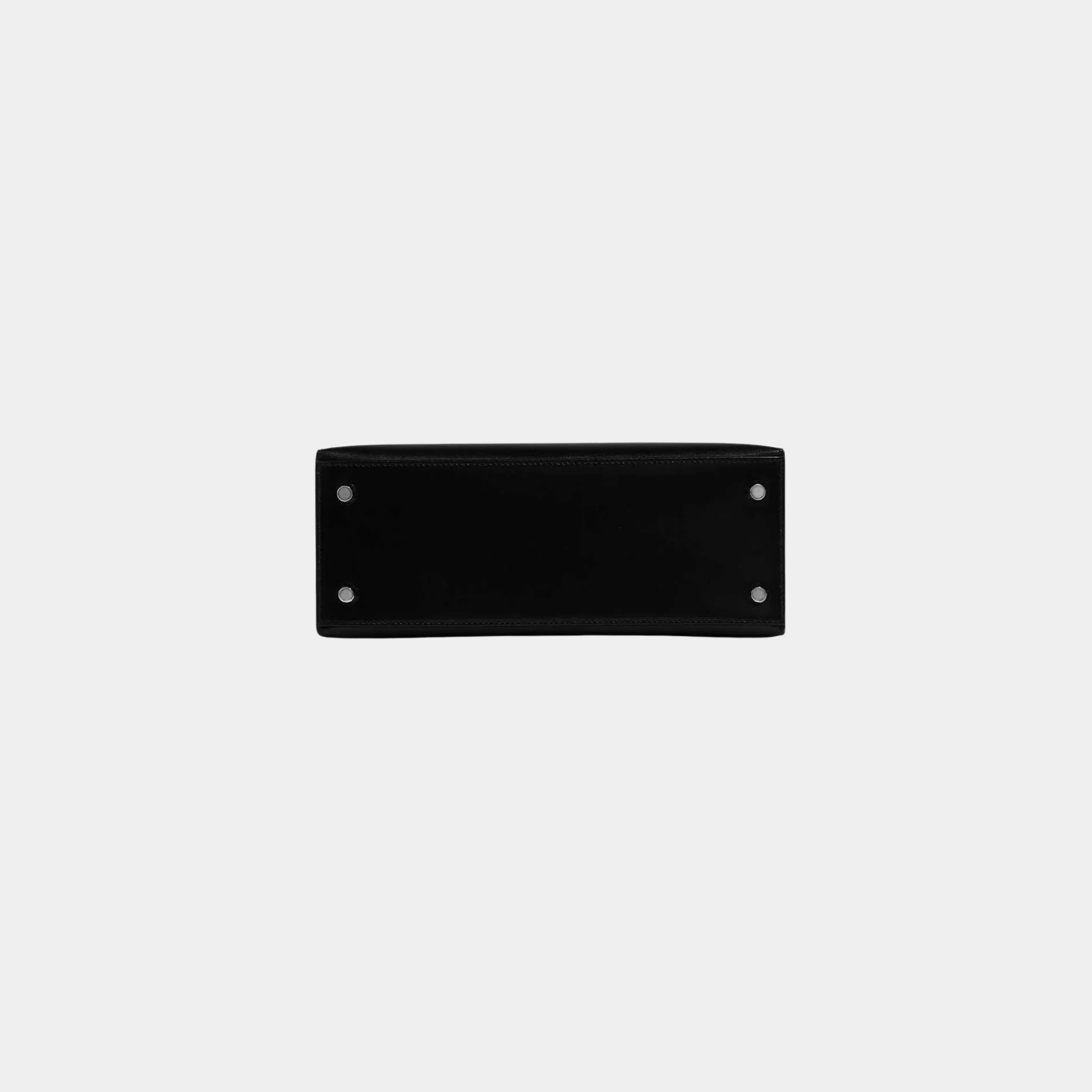 Kelly 25 Sellier Box Calf Leather Black PHW - Image 4